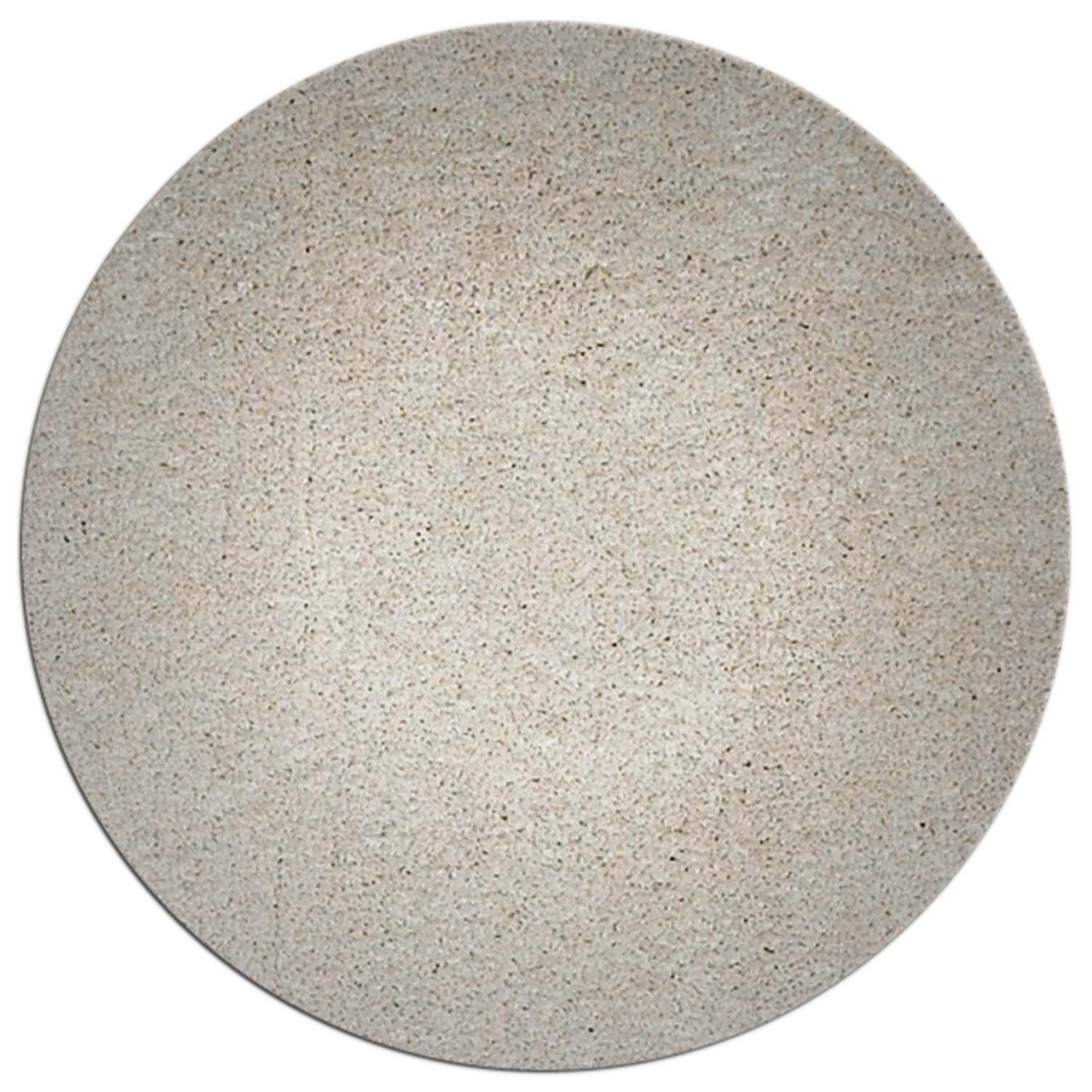 8-inch round ivory area rug made of high-grade polyester, featuring a soft texture and contemporary design, perfect for enhancing home decor.