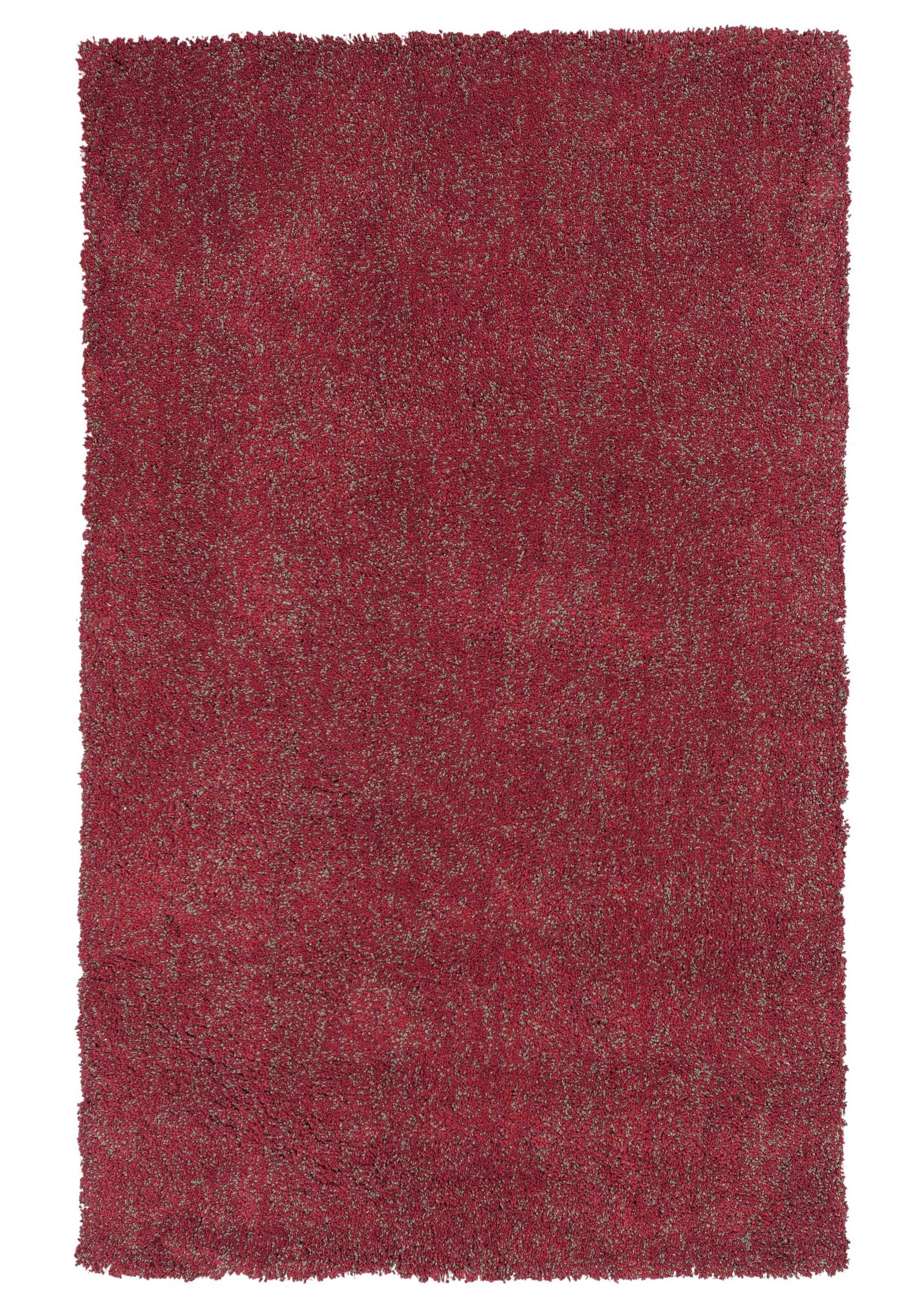 A vibrant 8x10 red heather indoor shag rug, showcasing its plush texture and contemporary design, perfect for enhancing home decor.