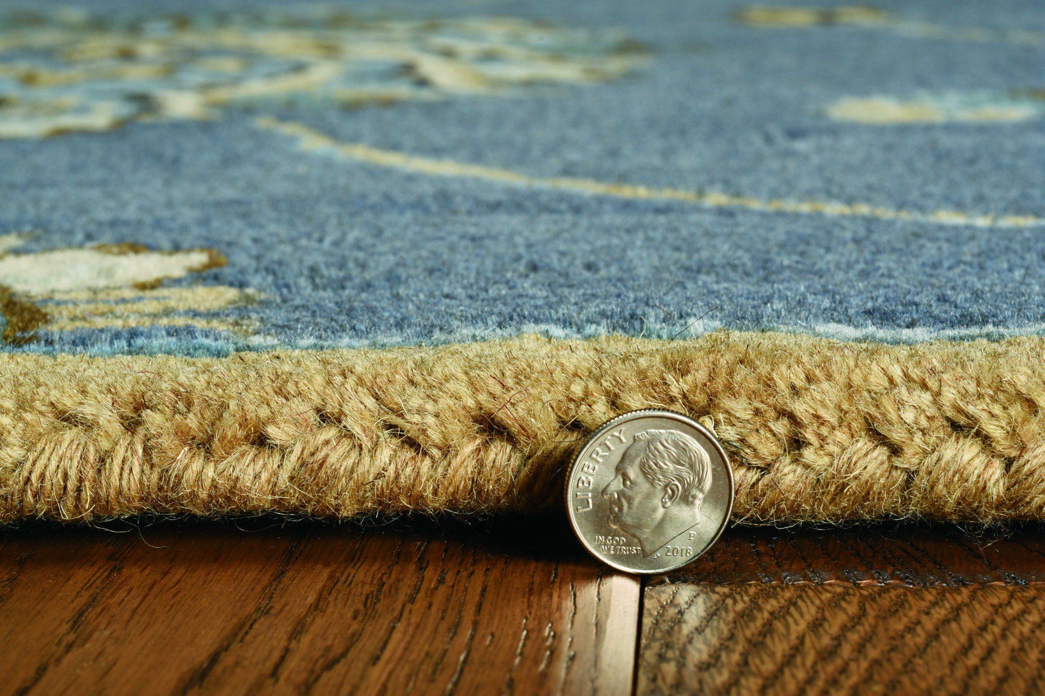 Midnight Blue Hand Tufted Traditional Floral Indoor Rug, showcasing intricate floral patterns and rich color, perfect for enhancing home decor.