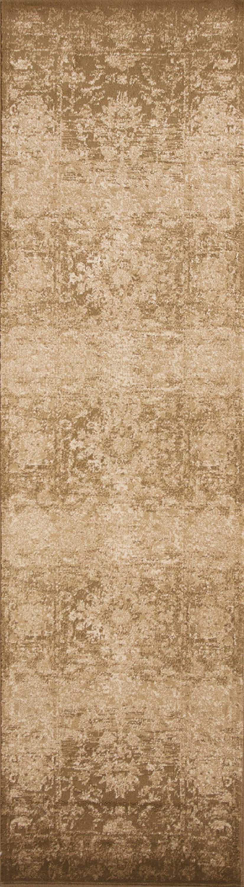 A beautiful 91 x 130 beige polypropylene rug featuring intricate patterns, perfect for traditional home decor.