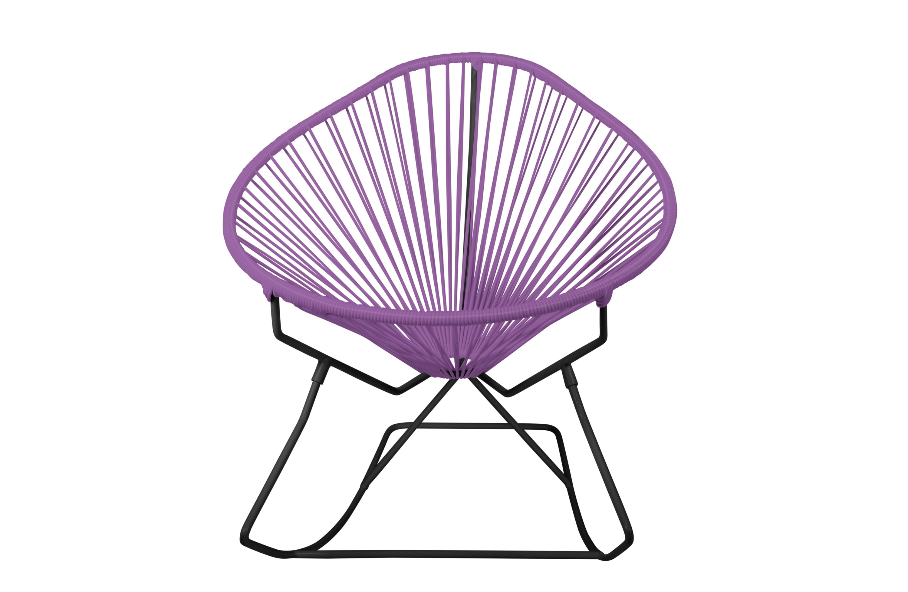 Acapulco Rocking Chair in vibrant colors with a stylish design, showcasing its unique pear-shaped profile and durable frame.