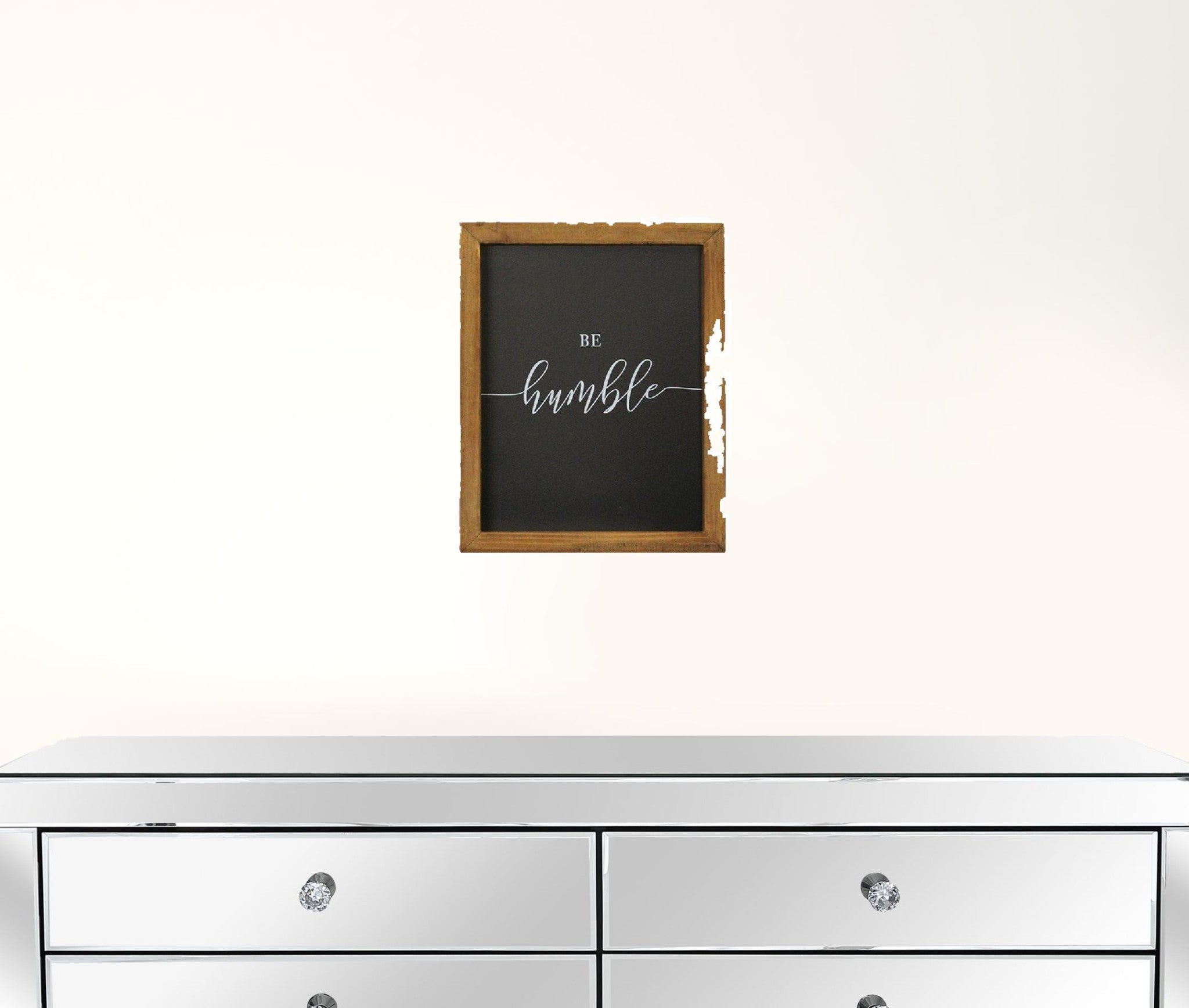 Set of 3 wooden wall art pieces featuring the phrases 'Be Kind', 'Be Gentle', and 'Be Humble' in a modern design.