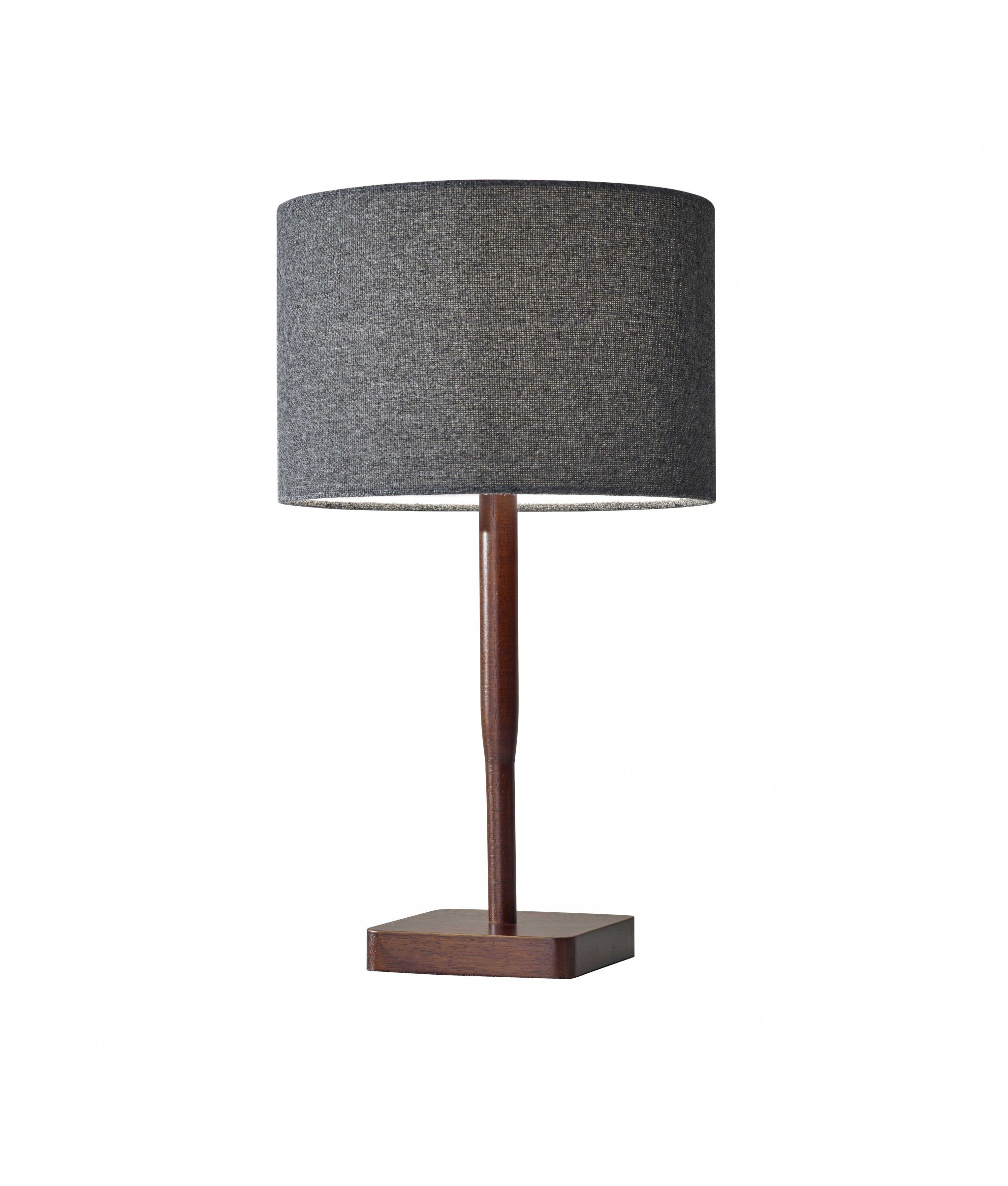 Cozy Cabin Natural Wood Table Lamp featuring natural wood grain and a textured white fabric shade, elegantly designed for any decor.