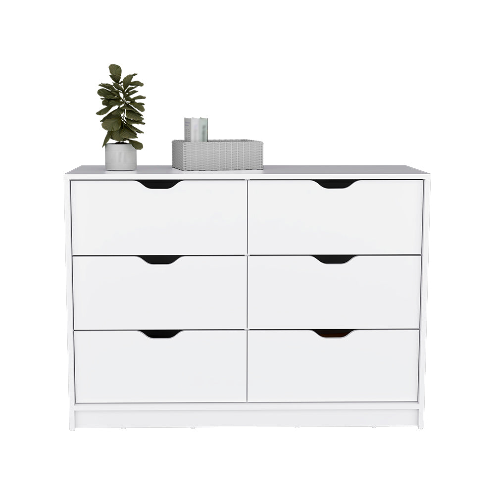 Elegant Dresser Curio with four drawers and a white finish, perfect for bedroom organization.