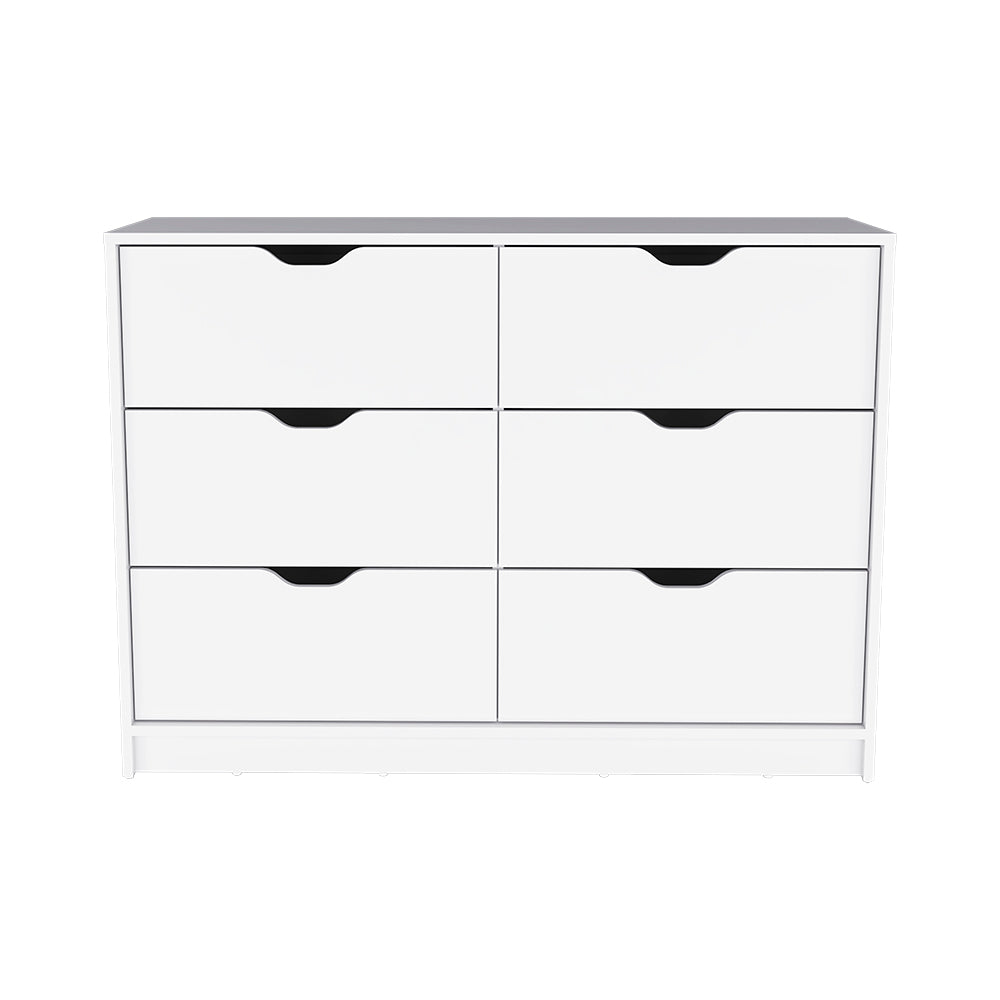 Elegant Dresser Curio with four drawers and a white finish, perfect for bedroom organization.