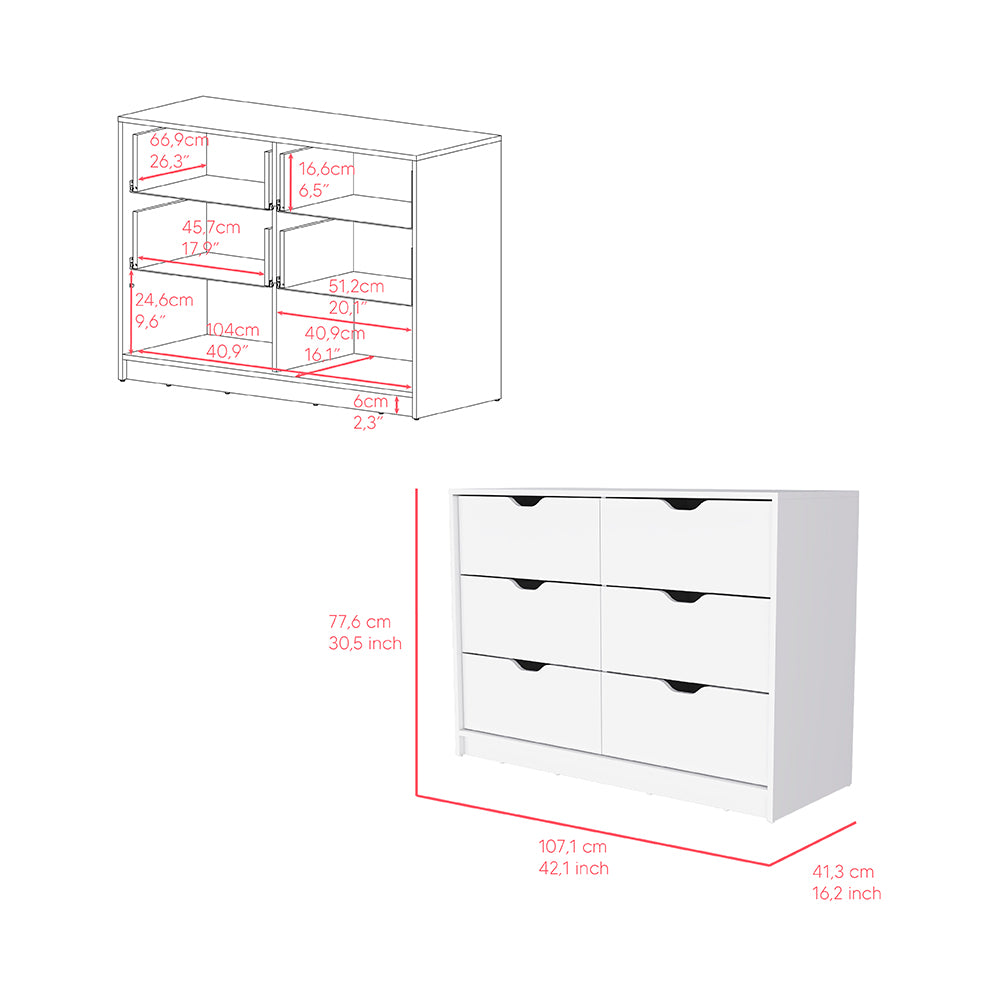 Elegant Dresser Curio with four drawers and a white finish, perfect for bedroom organization.