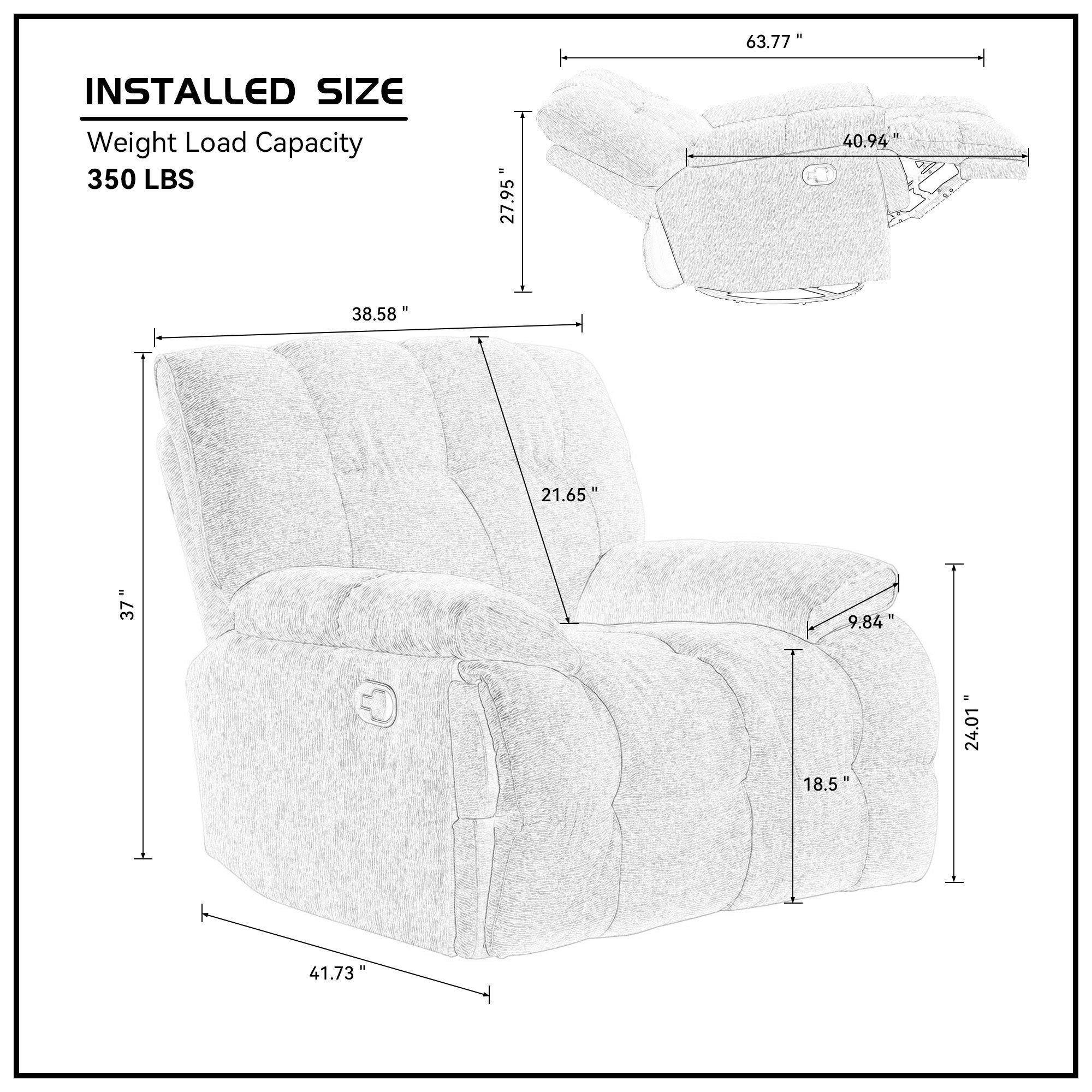 Ergonomic Glider 360 Degree Swivel Chair in yellow, featuring overstuffed backrest and armrests, designed for comfort and relaxation.