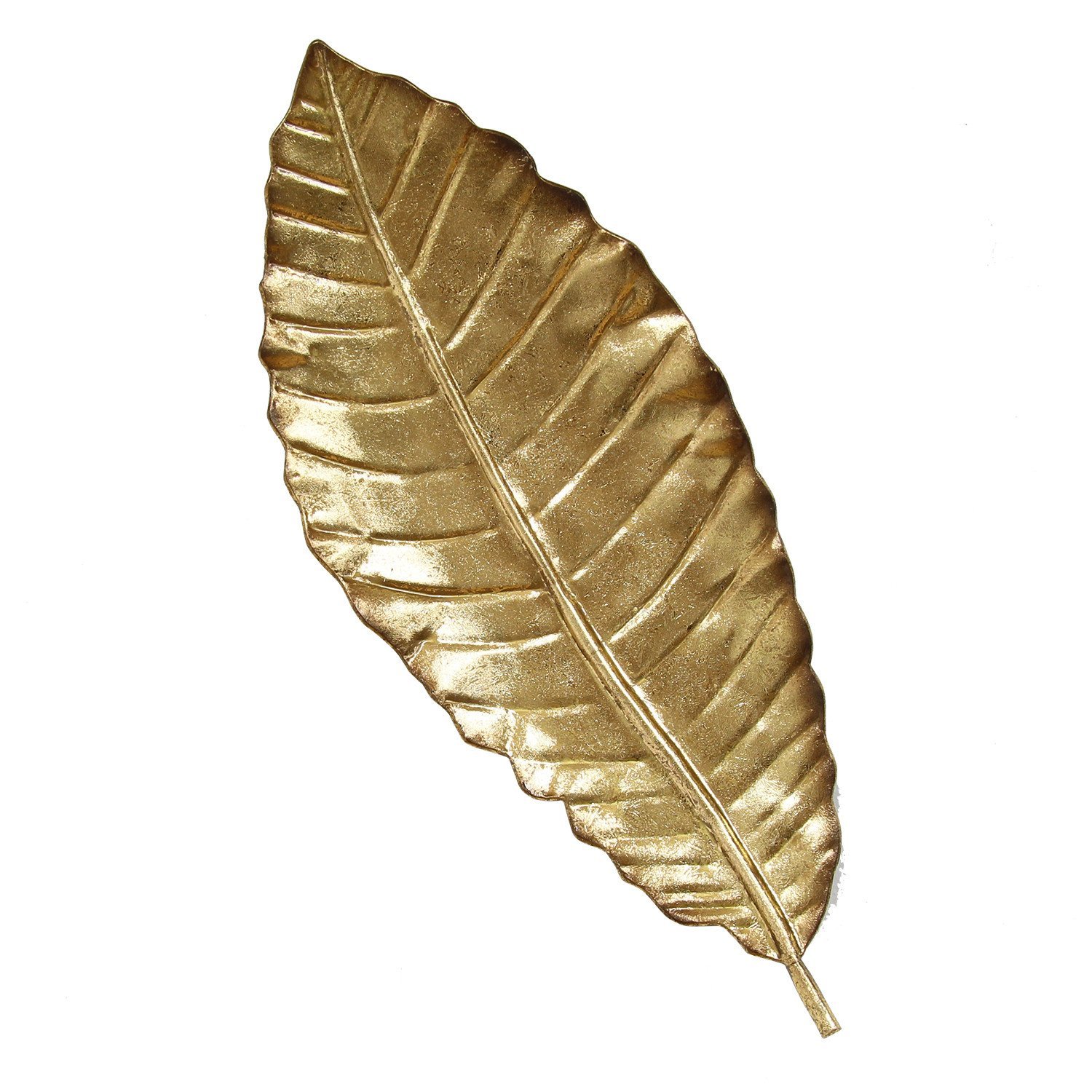 Gold Elegant Leaf Wall Decor featuring a handcrafted iron leaf design with a luxurious gold finish, perfect for enhancing home decor.