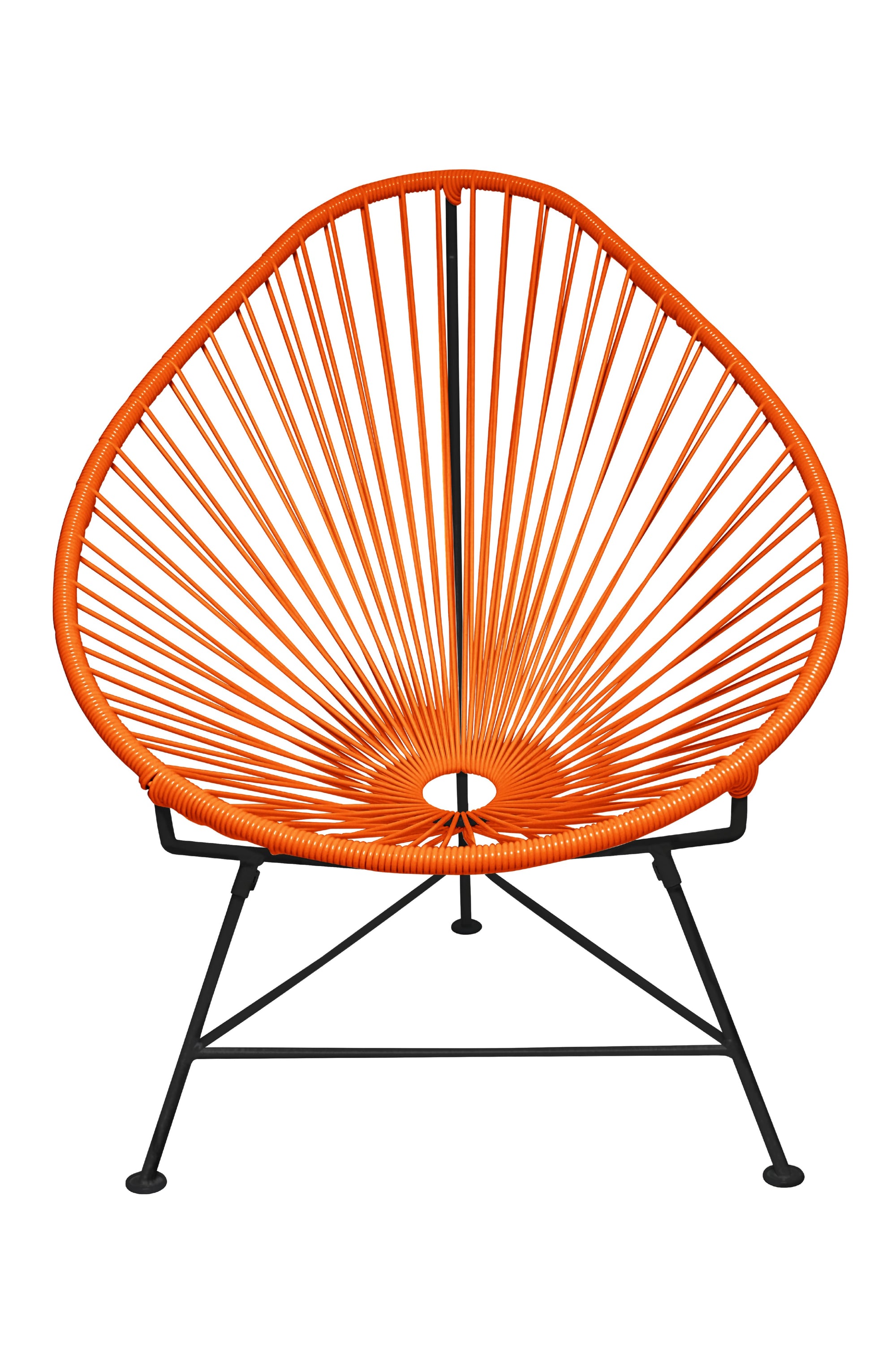 Junior Acapulco Chair in vibrant colors, showcasing its compact design and handmade craftsmanship.