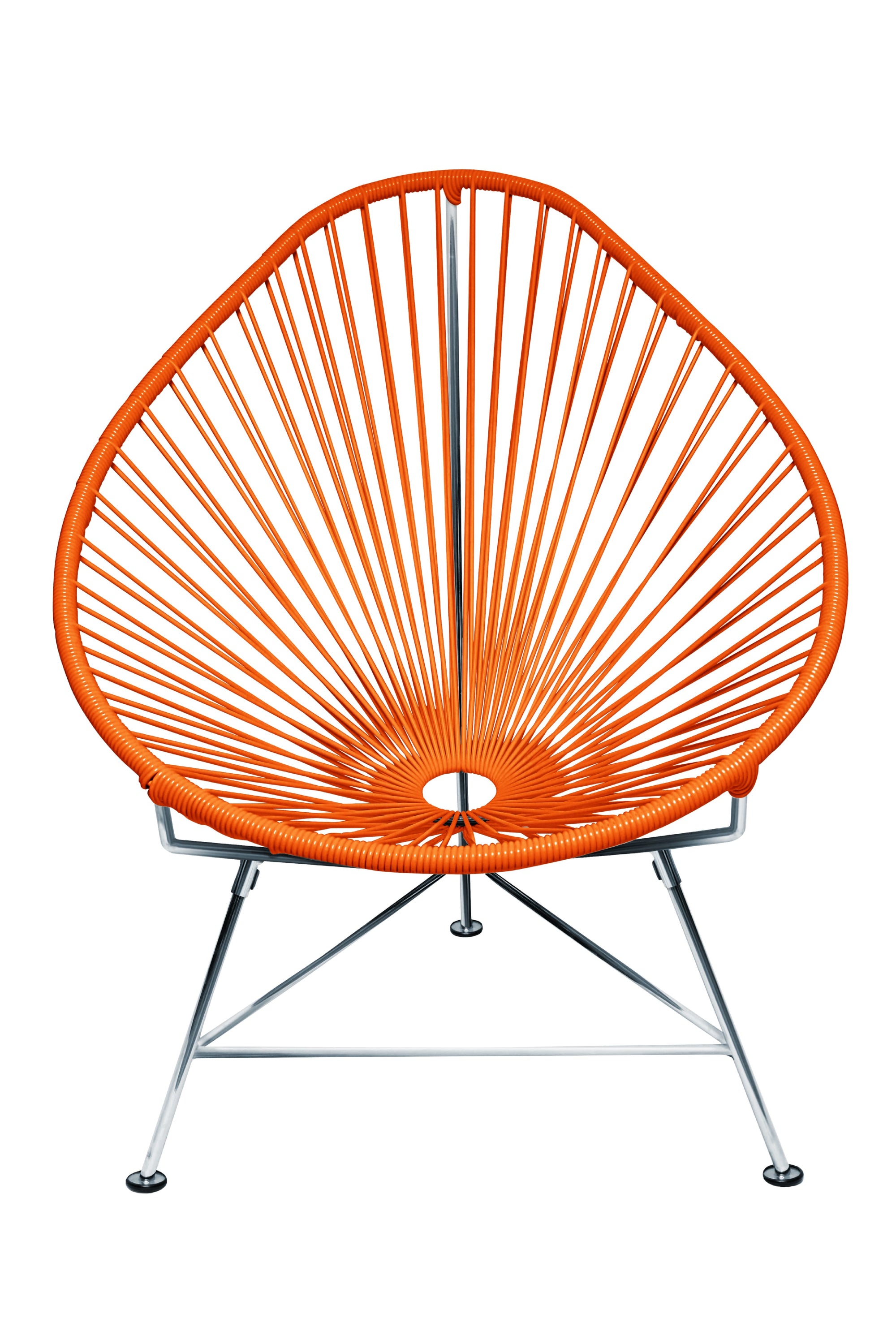 Junior Acapulco Chair in vibrant colors, showcasing its compact design and handmade craftsmanship.