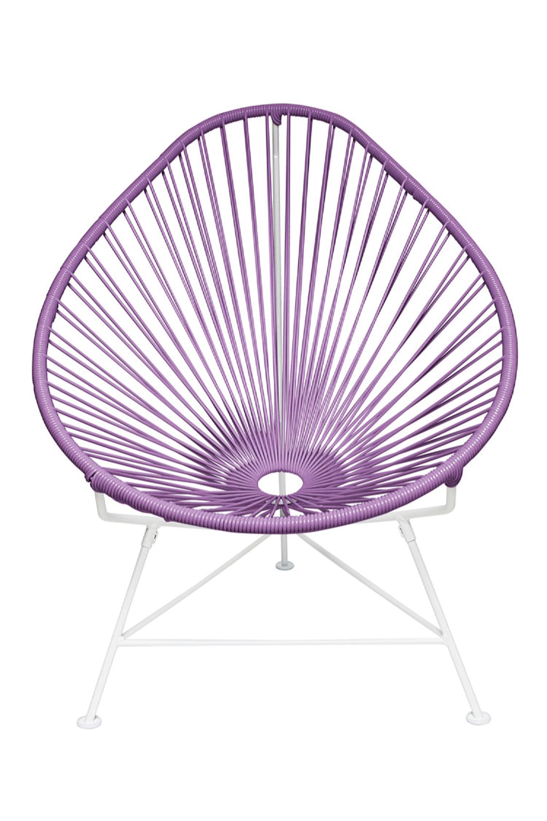 Junior Acapulco Chair in vibrant colors, showcasing its compact design and handmade craftsmanship.