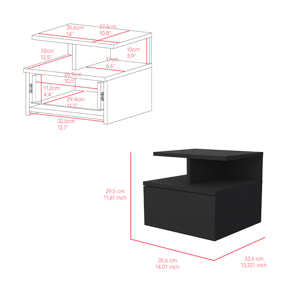 Kenya 2 Piece Bedroom Set featuring a black wengue armoire and nightstand, showcasing modern design and ample storage.