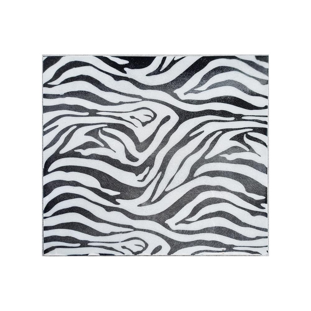 Large Faux Zebra Skin Wall Tile made of high-grade aluminum, featuring a striking zebra pattern, perfect for contemporary home decor.