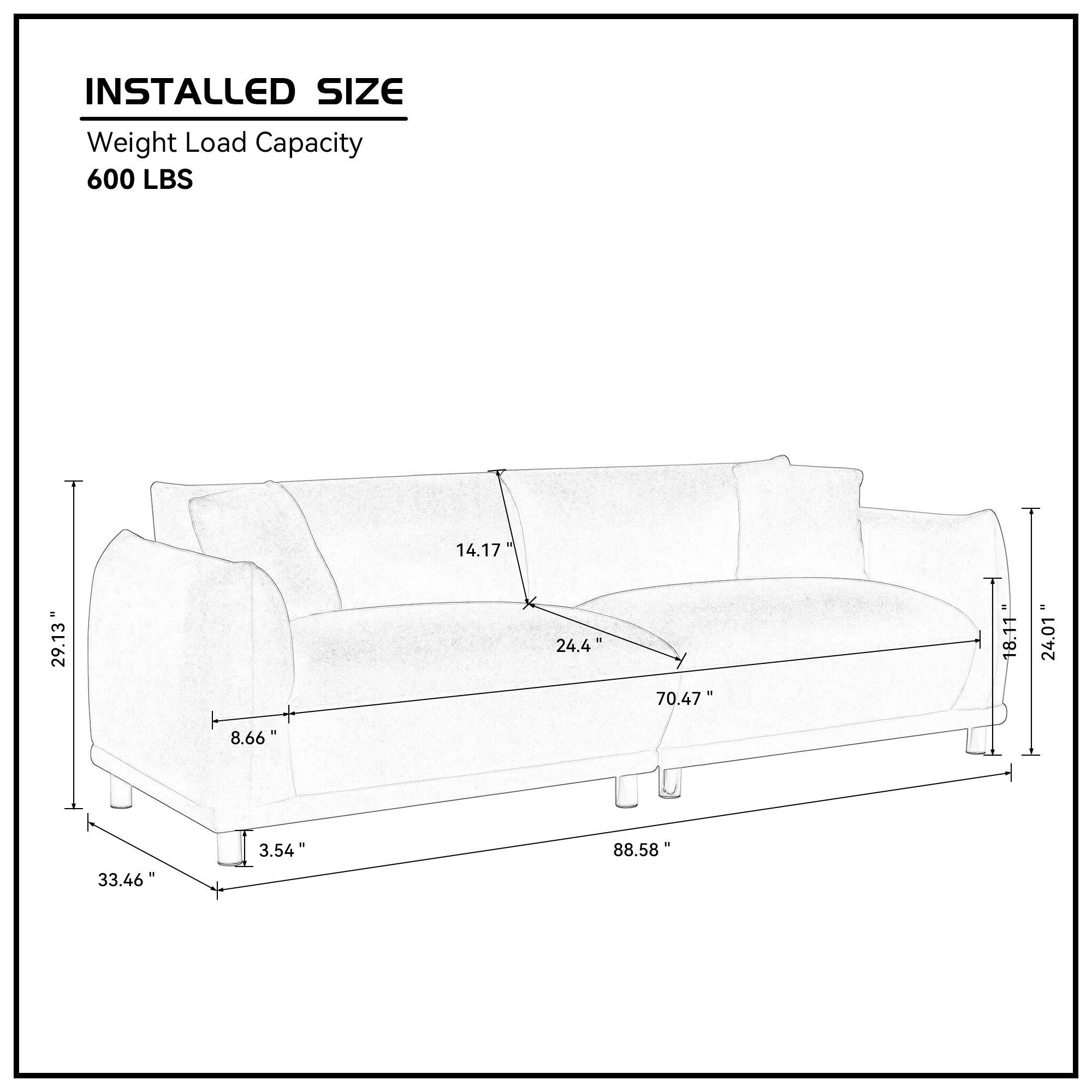 Red Loveseat Sofa Couch designed for modern living rooms, featuring plush cushions and sturdy metal feet.