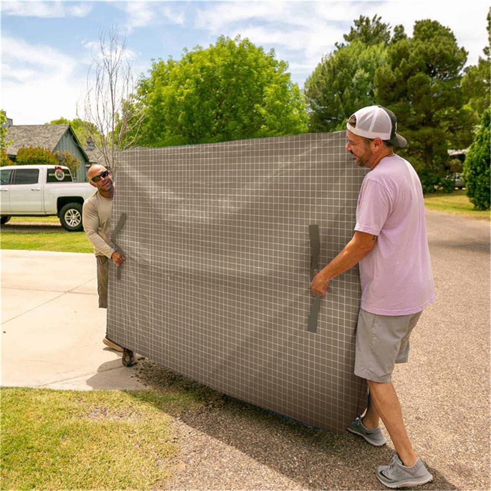 Reusable and washable mattress protection bag, waterproof and dust-proof, featuring heavy-duty handles and zipper for easy transport.