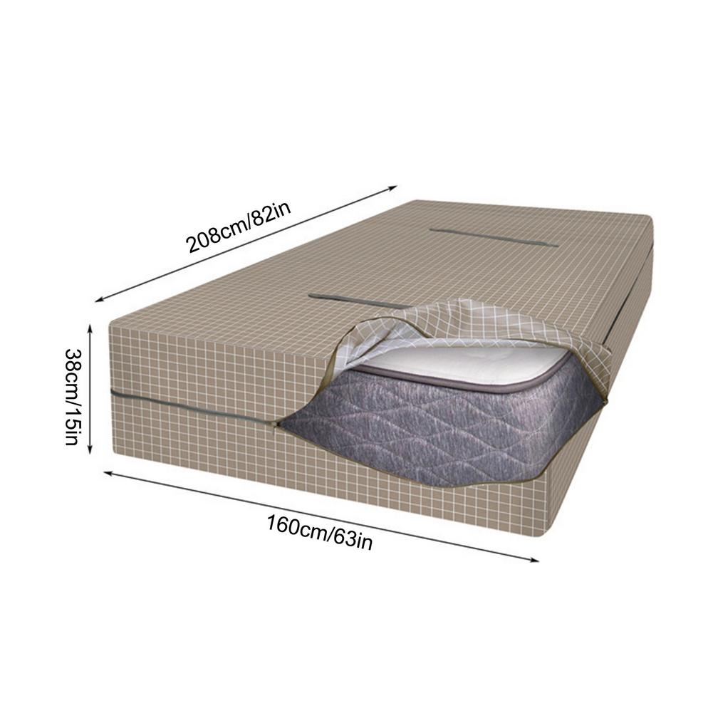 Reusable and washable mattress protection bag, waterproof and dust-proof, featuring heavy-duty handles and zipper for easy transport.