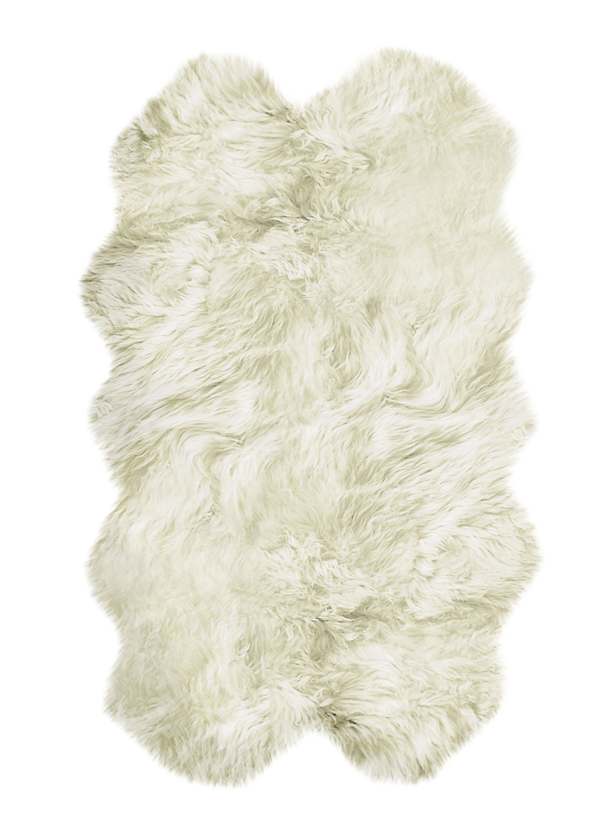 Natural White New Zealand Sheepskin Area Rug showcasing its luxurious softness and plush texture, perfect for enhancing home decor.