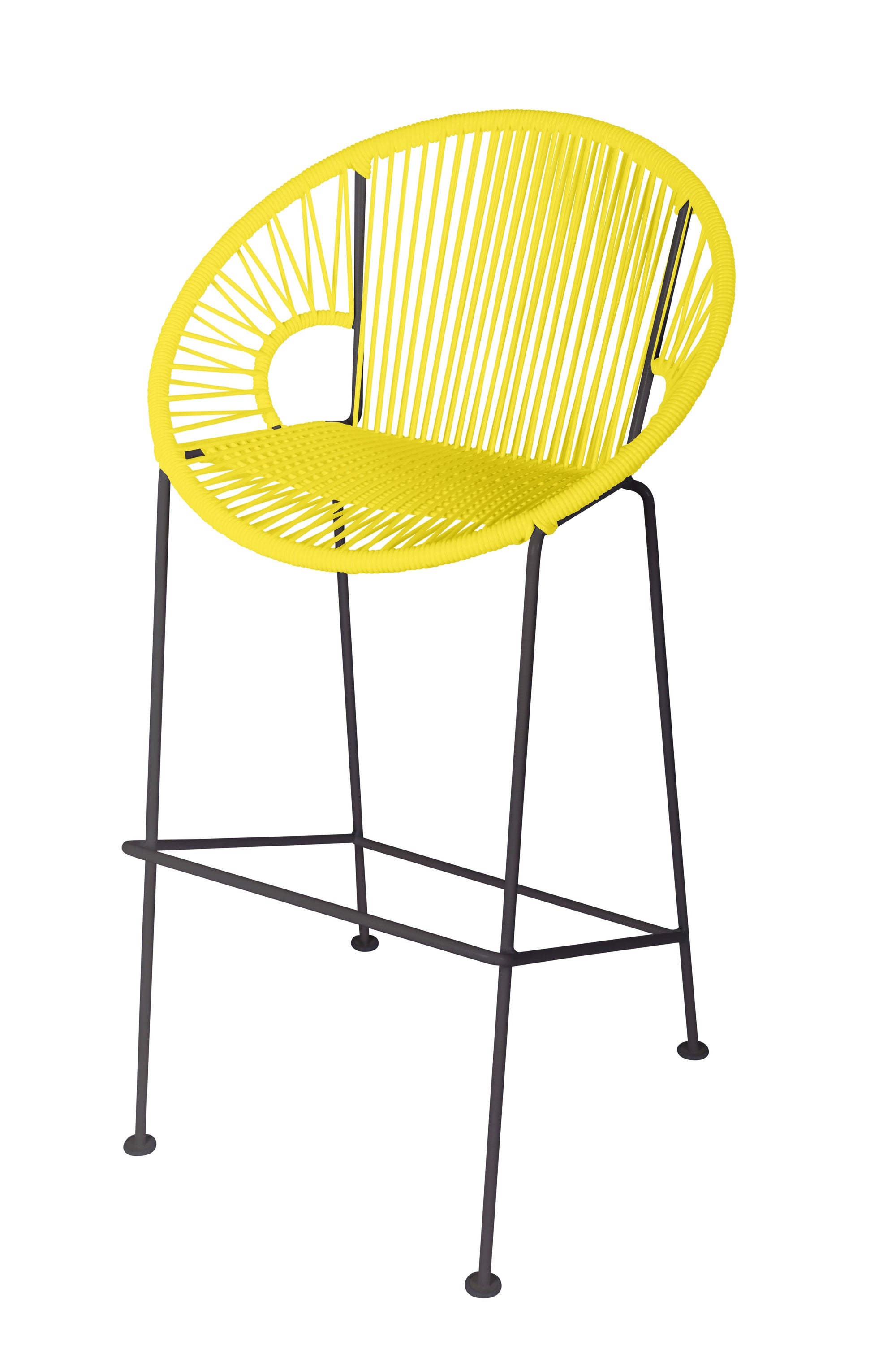 Puerto Bar Height Stool in vibrant colors with a sleek design, perfect for indoor and outdoor use.