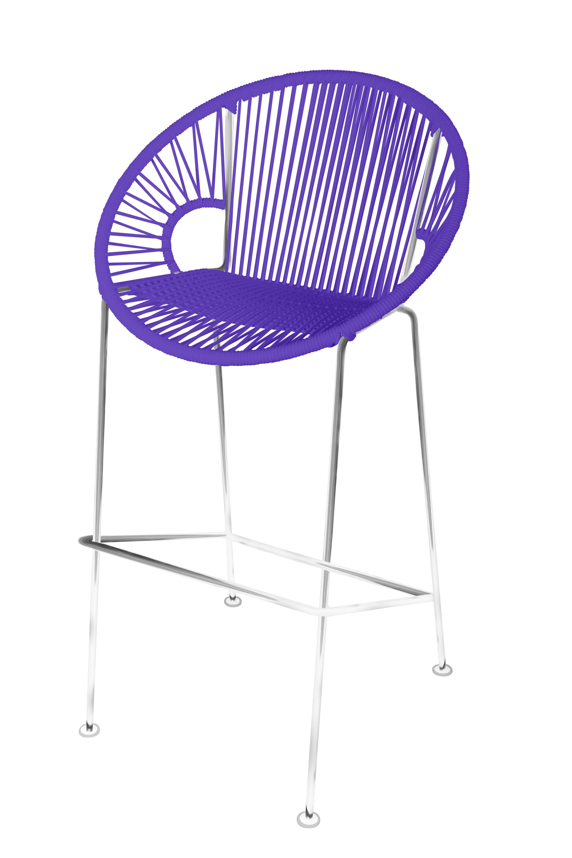 Puerto Bar Height Stool in vibrant colors with a sleek design, perfect for indoor and outdoor use.