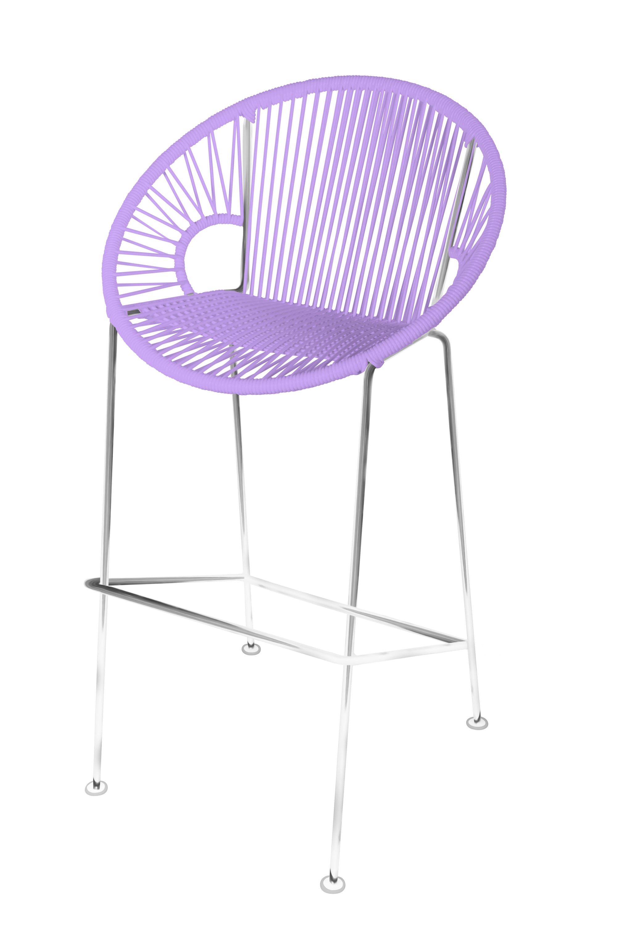 Puerto Bar Height Stool in vibrant colors with a sleek design, perfect for indoor and outdoor use.