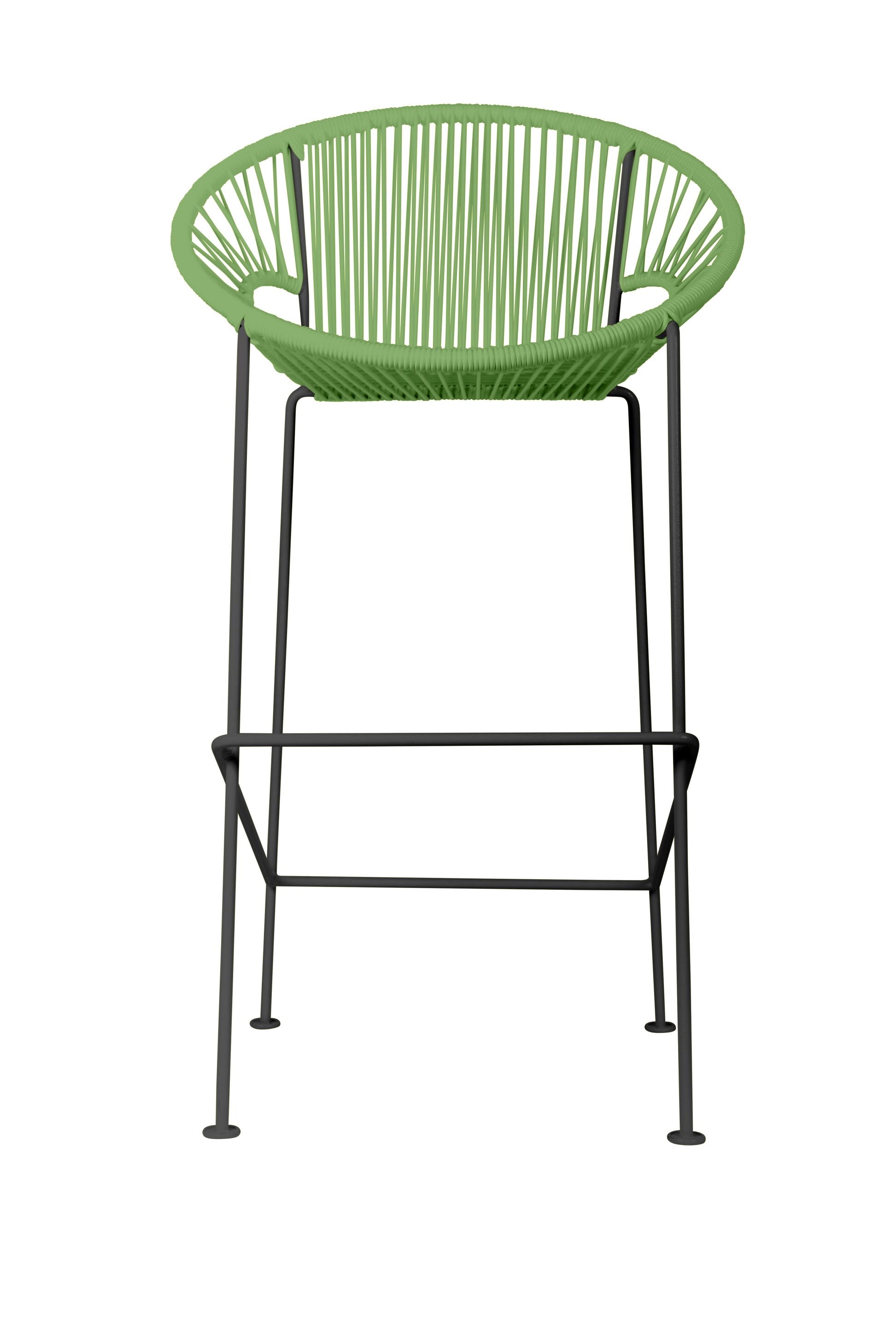 Puerto Bar Height Stool in vibrant colors with a sleek design, perfect for indoor and outdoor use.