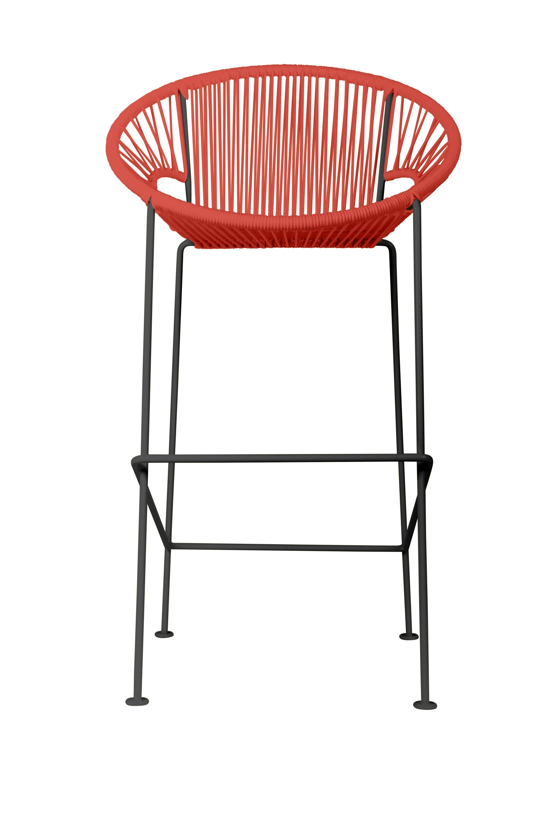 Puerto Bar Height Stool in vibrant colors with a sleek design, perfect for indoor and outdoor use.