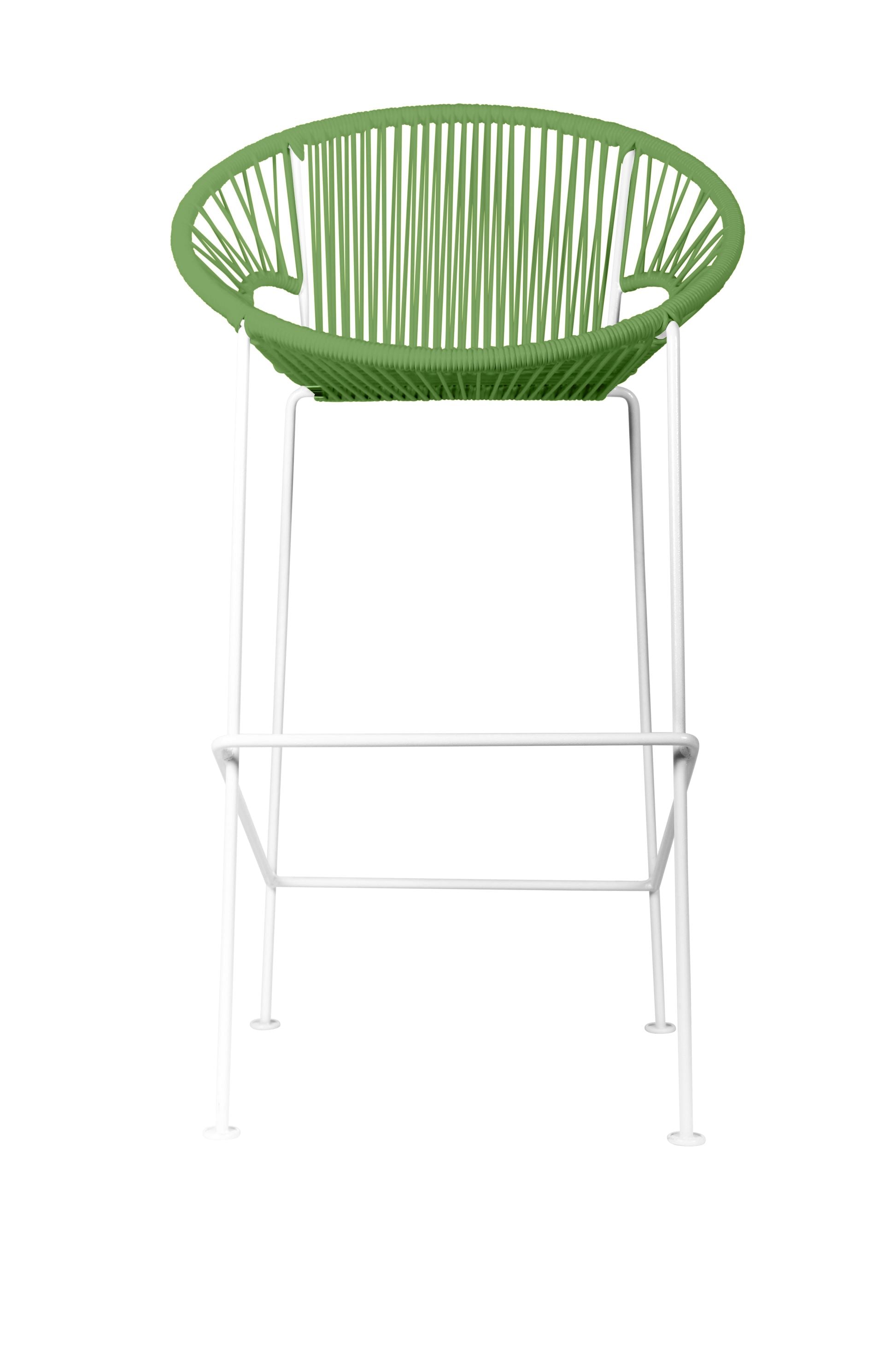 Puerto Bar Height Stool in vibrant colors with a sleek design, perfect for indoor and outdoor use.