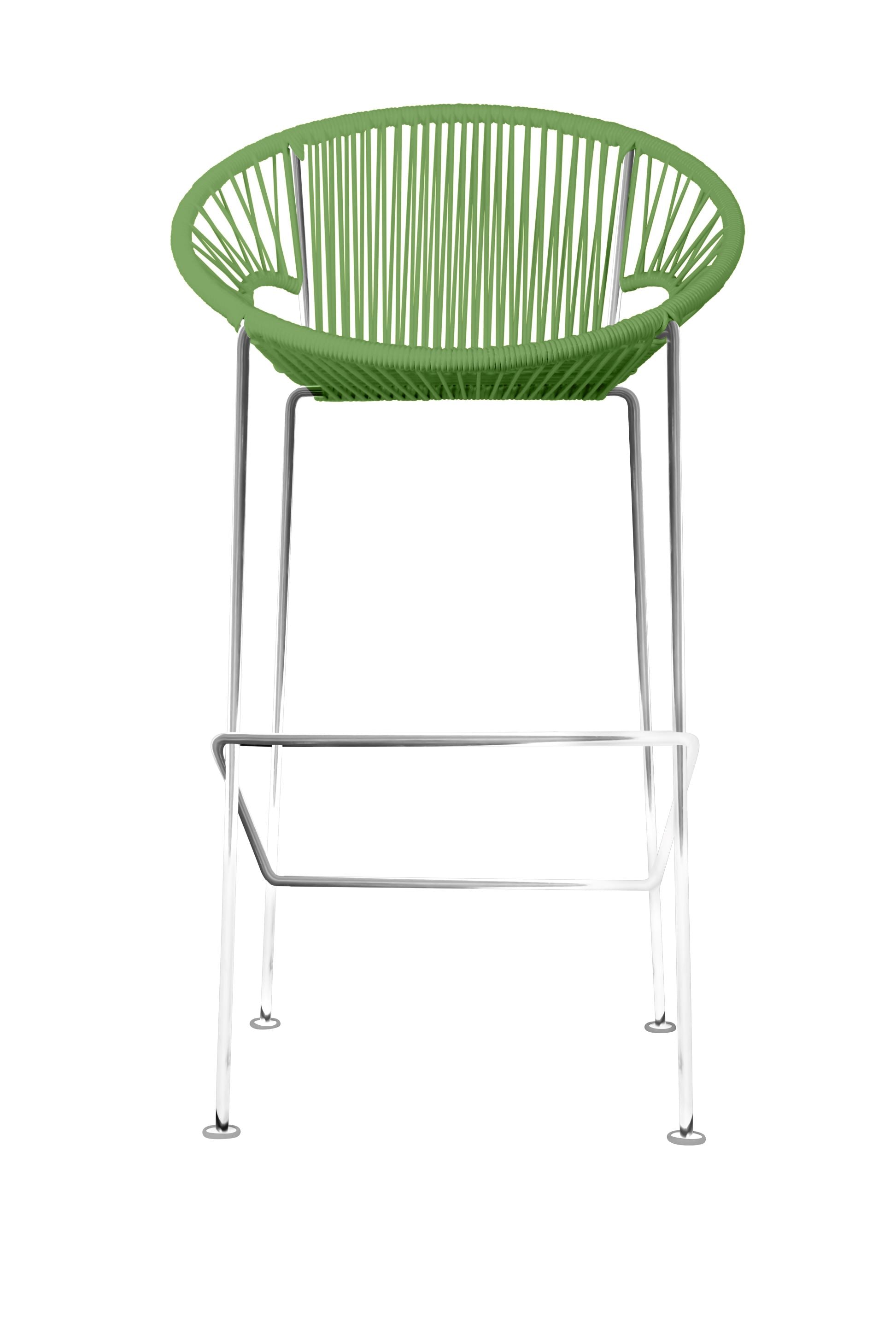 Puerto Bar Height Stool in vibrant colors with a sleek design, perfect for indoor and outdoor use.