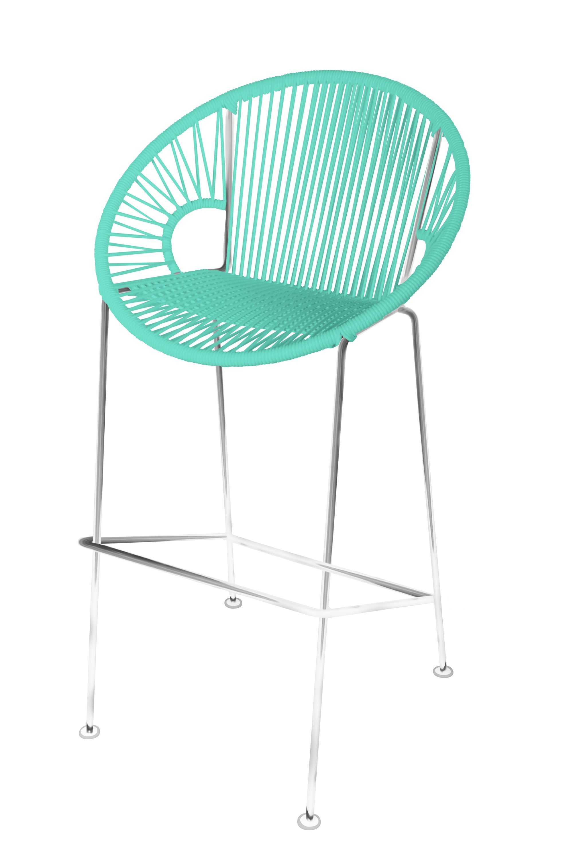 Puerto Counter Height Stool in vibrant colors with a stylish design, perfect for indoor and outdoor use.