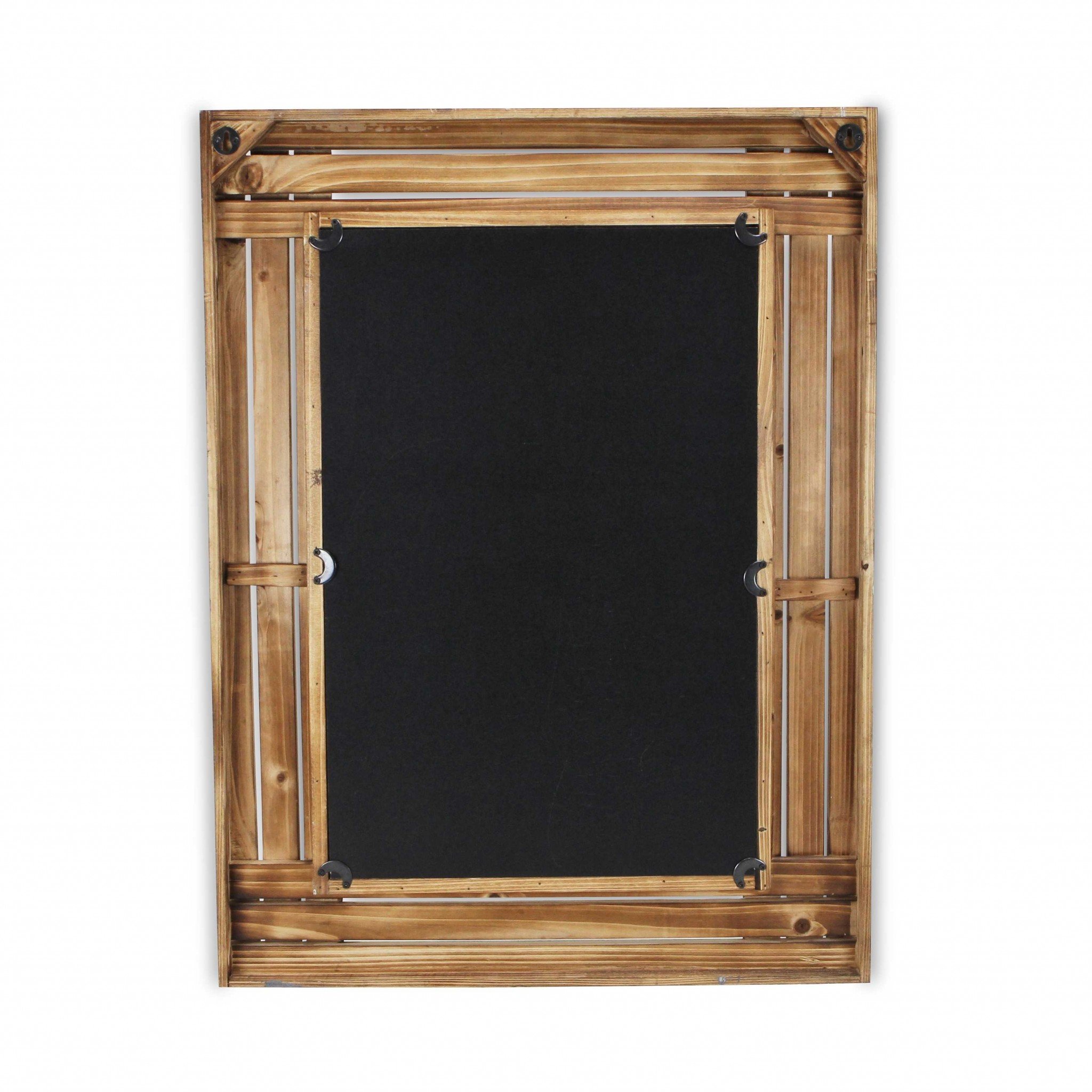 Rectangular multicolored wood framed mirror showcasing vibrant colors and a contemporary design, perfect for modern home decor.