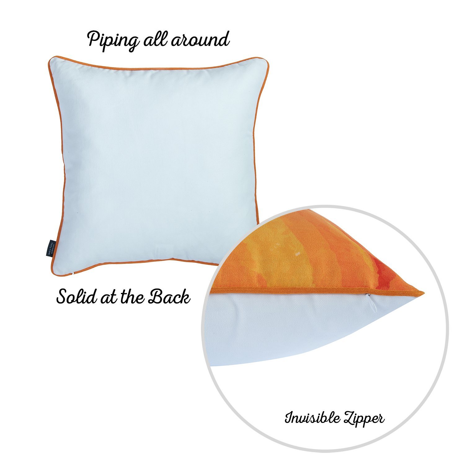 Set of 2 18-inch Fall Season Pumpkin Pie Throw Pillow Covers featuring a vibrant multicolor design on soft brushed polyester fabric.