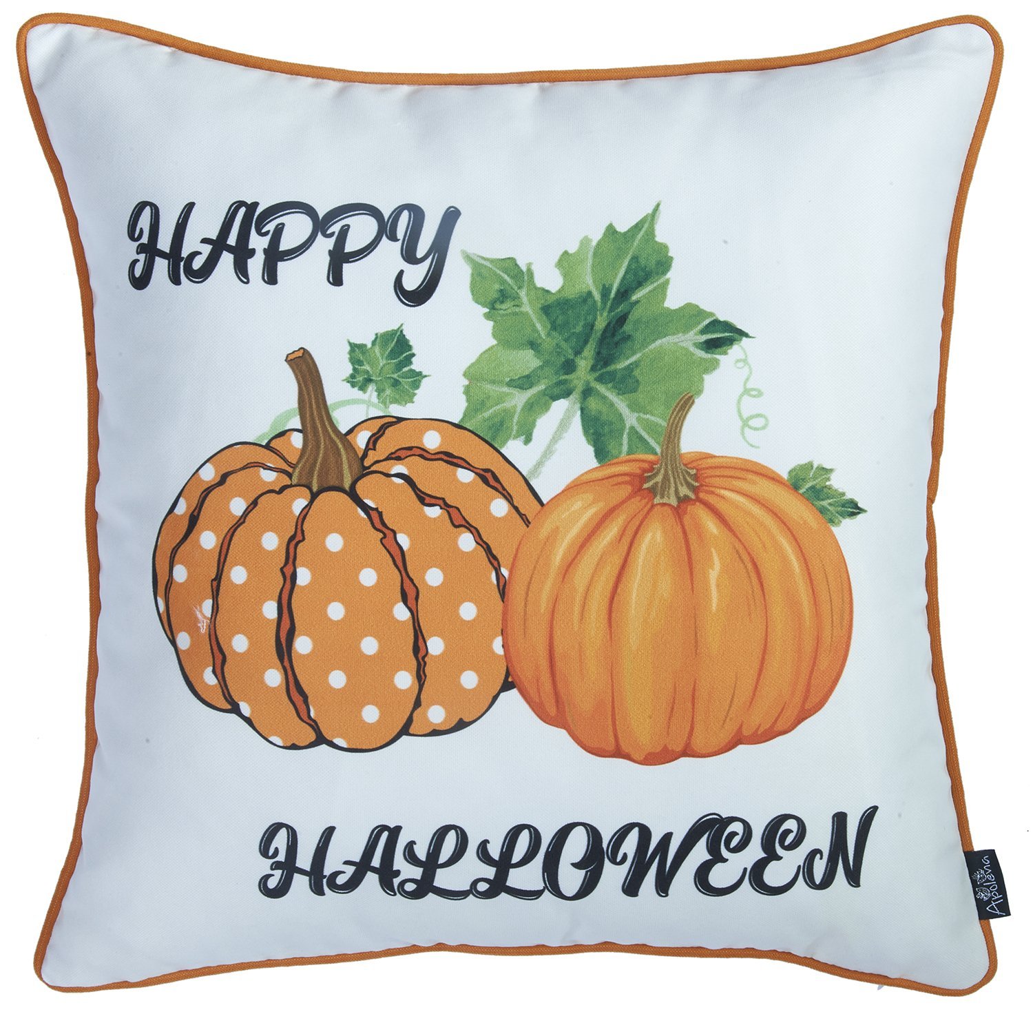 Set of 4 18-inch Fall Pumpkin Spice Harvest Throw Pillow Covers featuring a vibrant multicolor design, perfect for autumn decor.