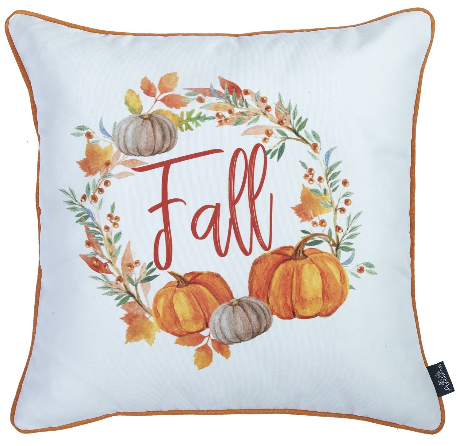 Set of 4 multicolor 18-inch Fall Pumpkin Throw Pillow Covers featuring a vibrant pumpkin design, perfect for autumn decor.