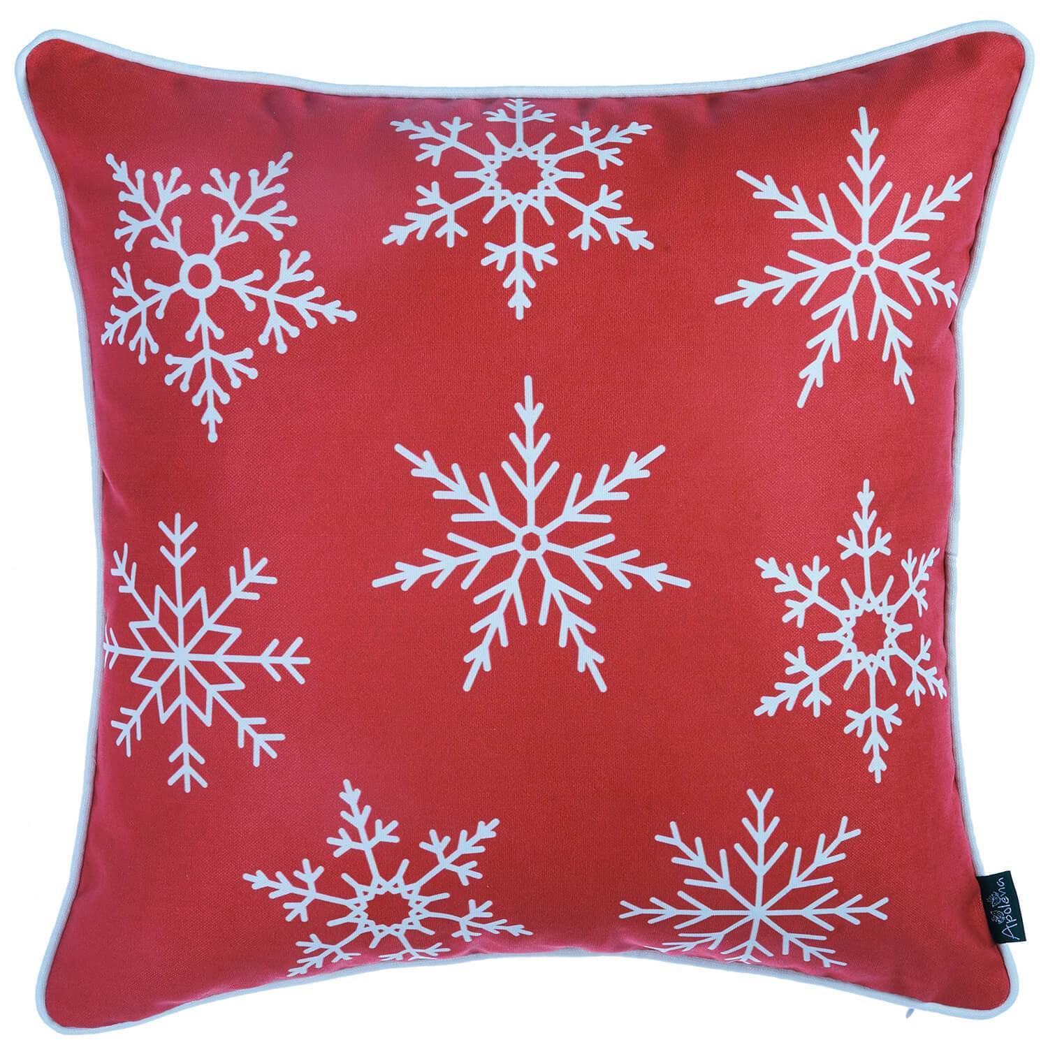 Set of 4 multicolor Merry Christmas throw pillow covers, featuring a festive design on soft brushed polyester fabric.