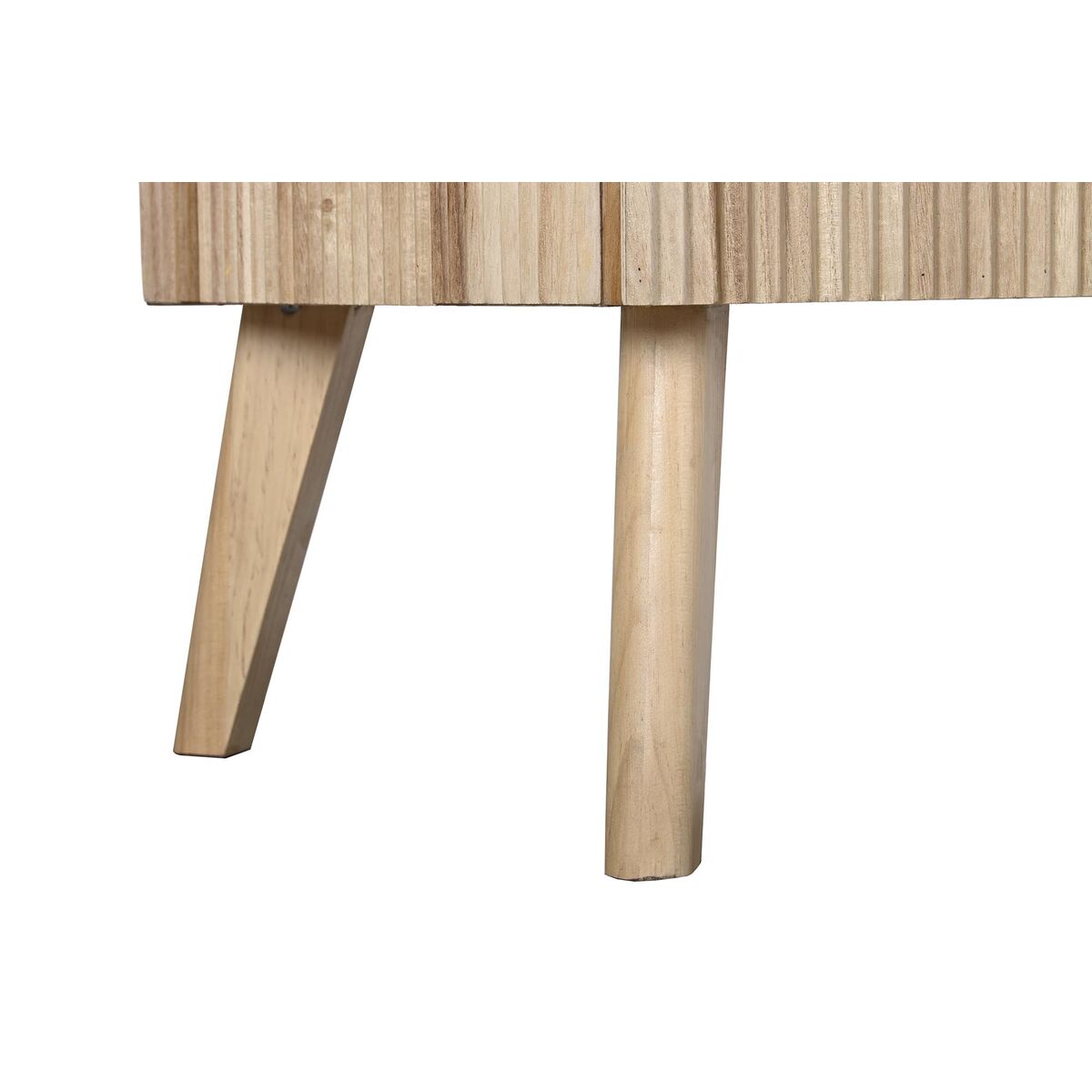 Two wooden table legs.