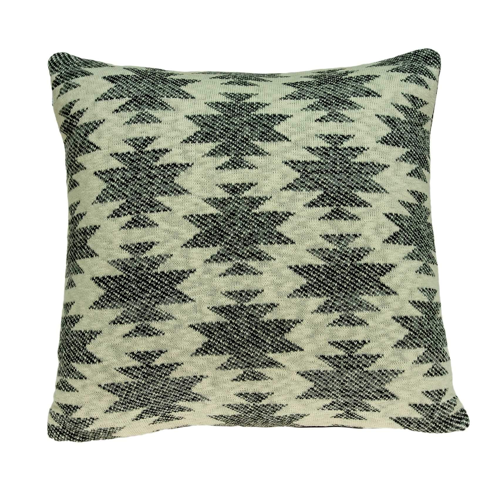 Southwest Reversible Cotton Pillow Cover in tan finish, showcasing intricate design and soft texture.