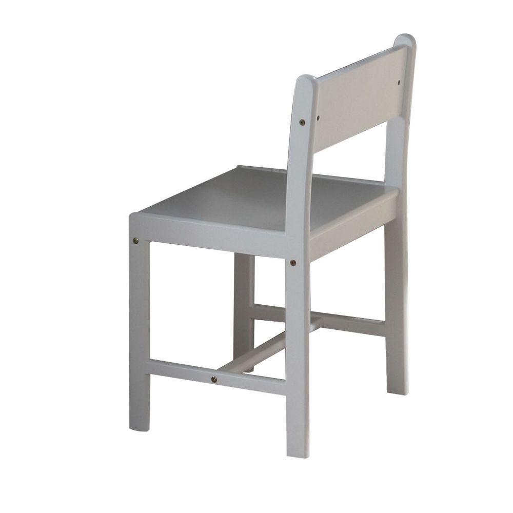 Traditional White Wooden Chair with elegant design and sturdy construction, perfect for dining or living spaces.