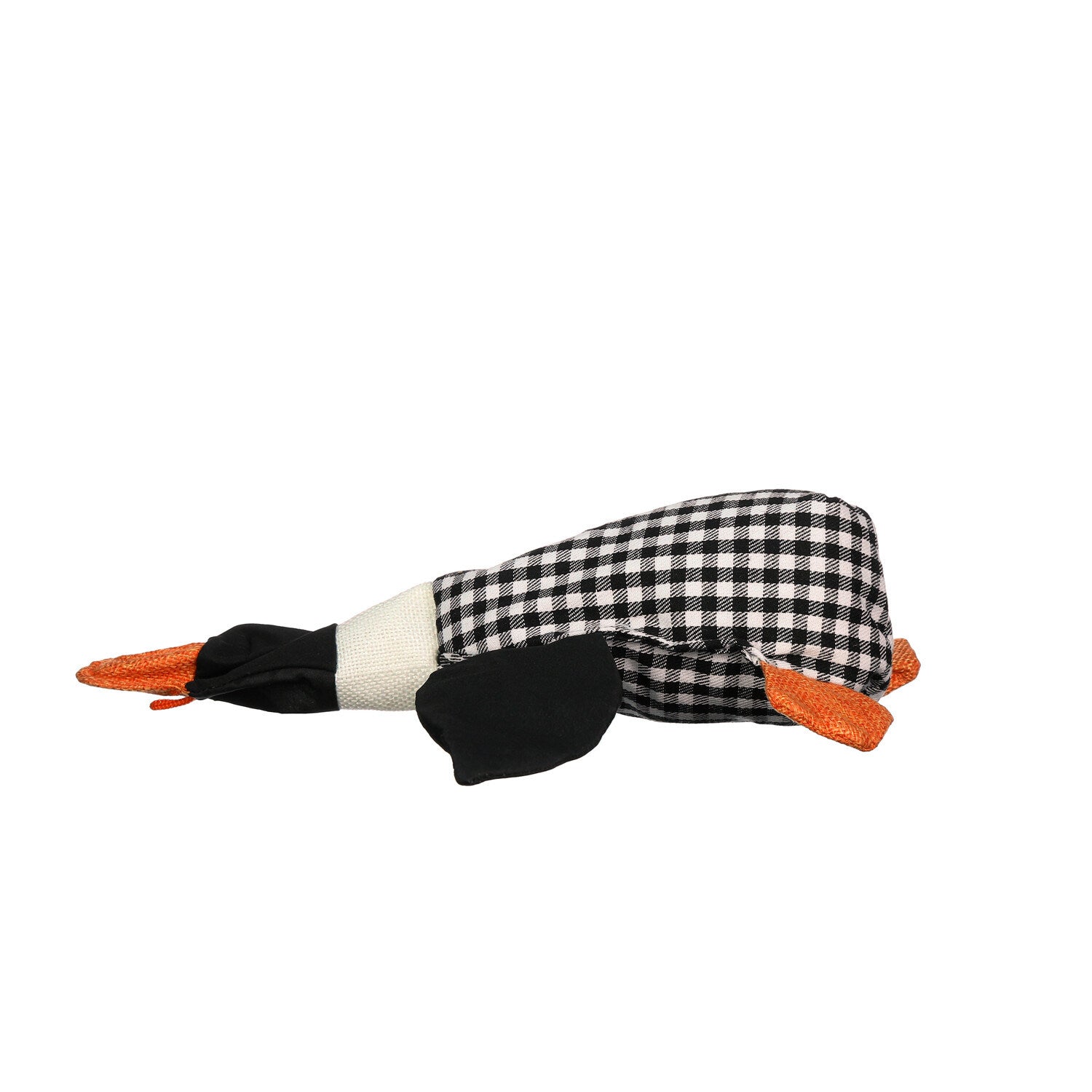 Dr. Pol Plush Squawking Plaid Duck in black, featuring a soft plush exterior and honker squeaker, perfect for dog playtime.