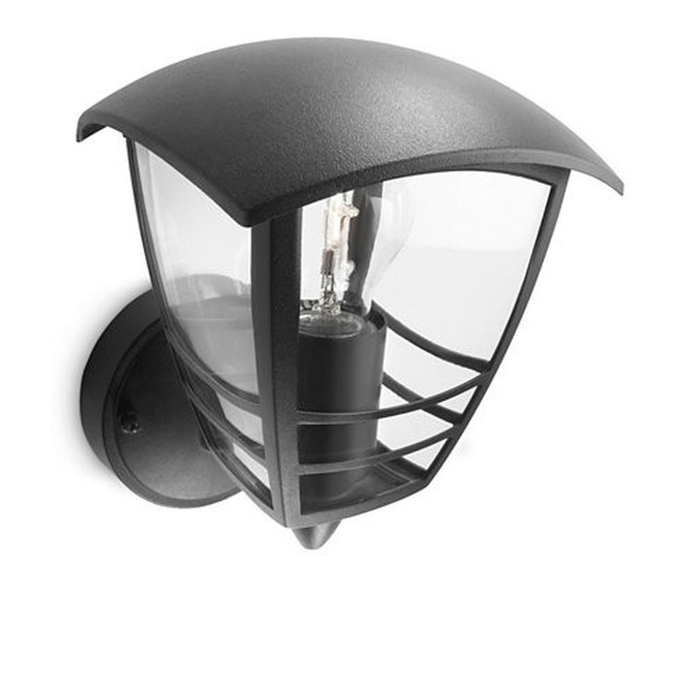 Outdoor wall-mounted black lantern