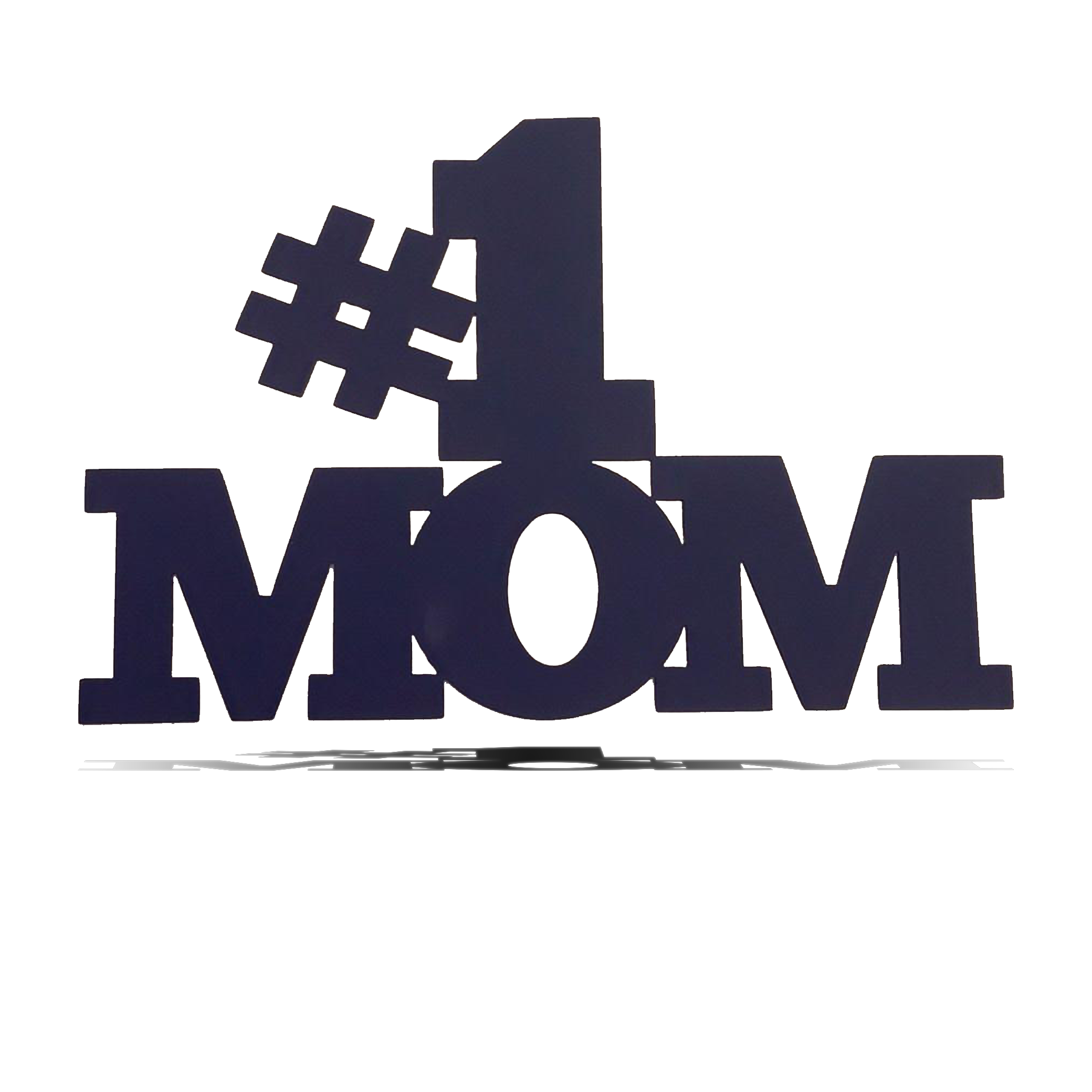 Elegant black metal wall art reading '#1 Mom', perfect for Mother's Day decor.