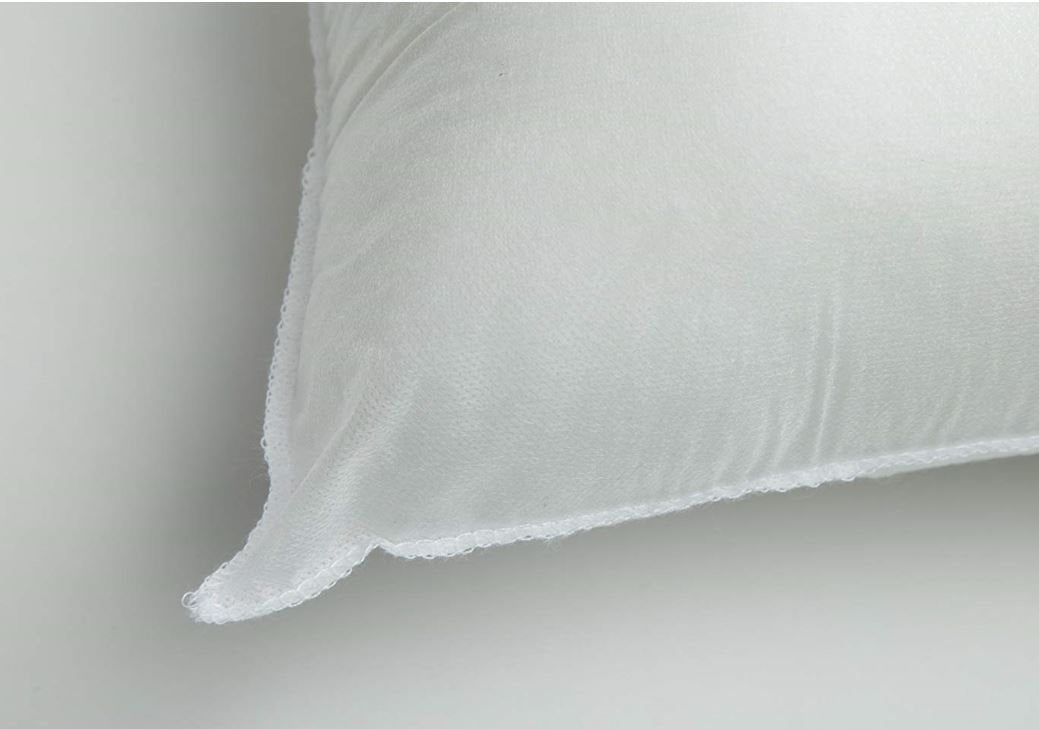 Hypoallergenic polyester pillow insert in 12x18 or 18x12 sizes, showcasing its soft texture and durable cotton blend fabric.