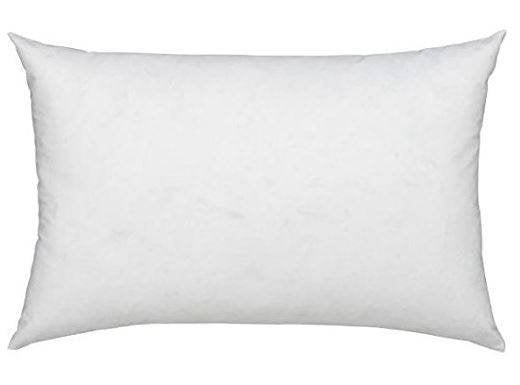 Hypoallergenic polyester pillow insert in 12x18 or 18x12 sizes, showcasing its soft texture and durable cotton blend fabric.