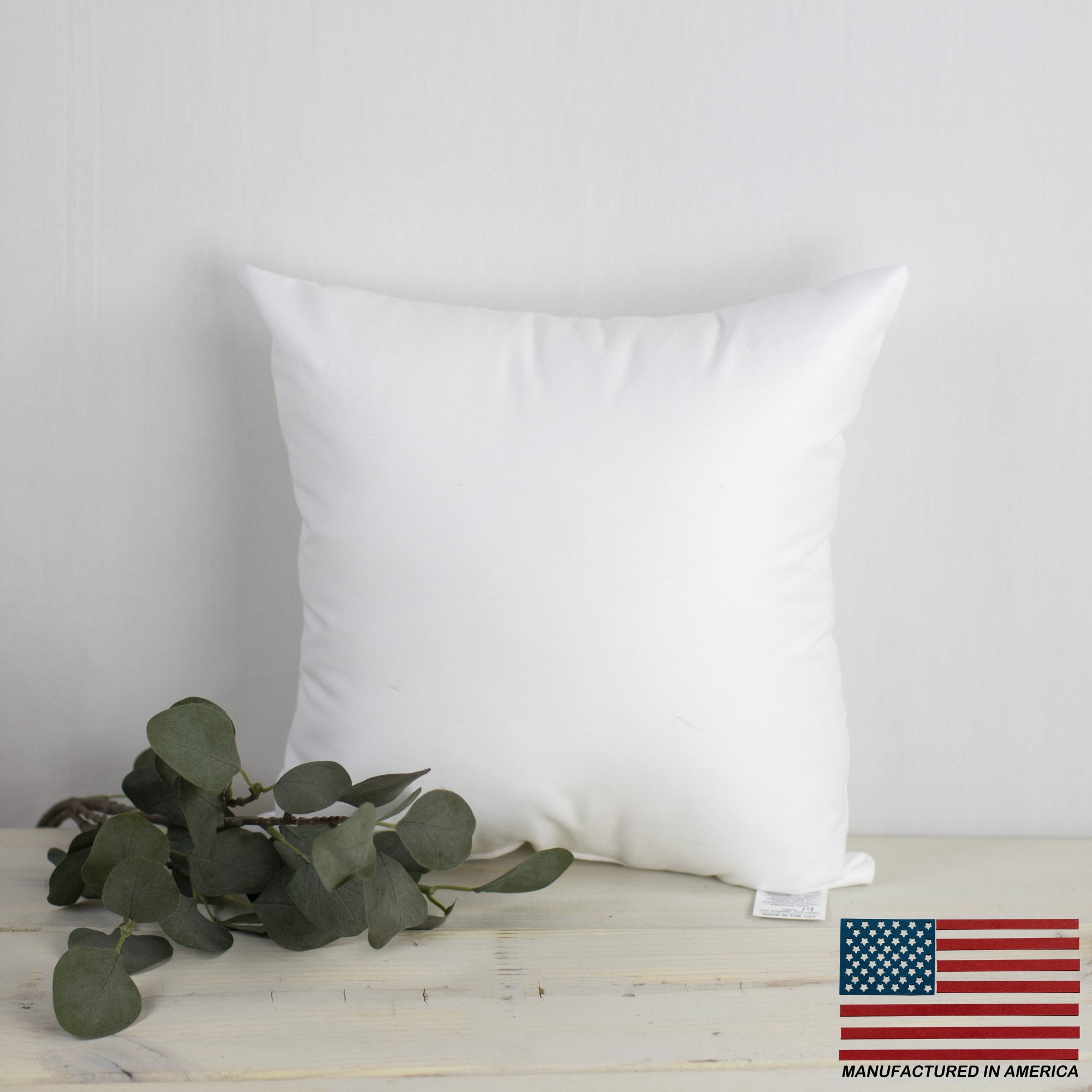 30x30 Square Angel Hair Pillow Insert showcasing its plush design and durable cotton blend fabric.