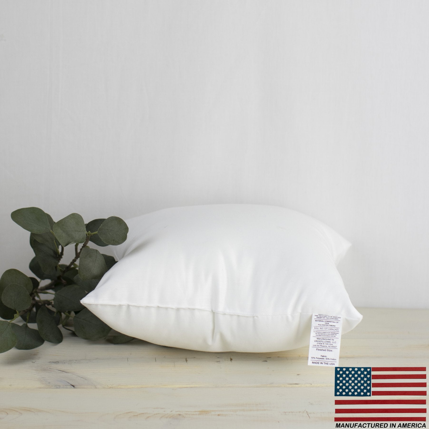 30x30 Square Angel Hair Pillow Insert showcasing its plush design and durable cotton blend fabric.