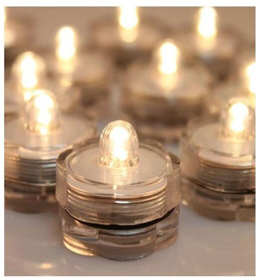 8FT 20LEDS Floral Shape Submersible String Lights with warm white glow, ideal for decoration in water or vases.