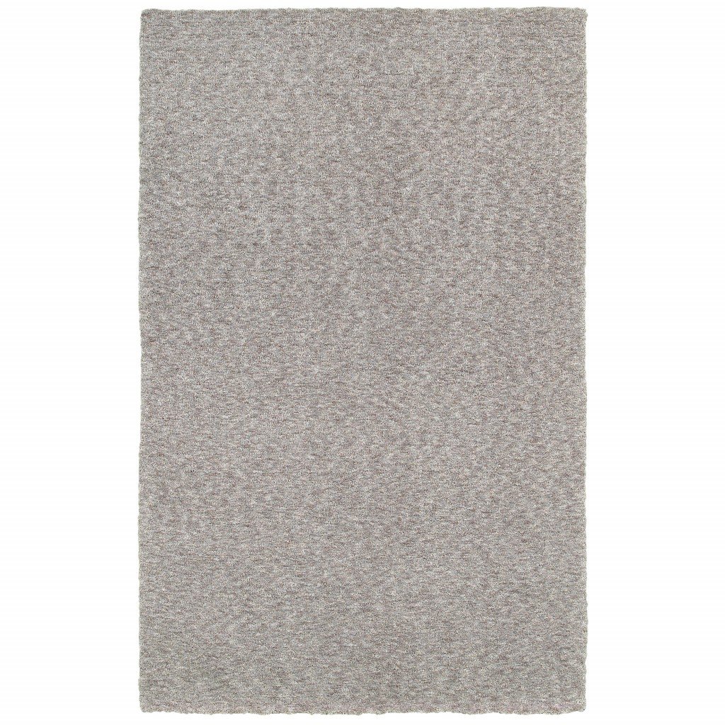 8x11 Modern Shaggy Soft Gray Indoor Area Rug with dense pile surface, showcasing a luxurious and cozy texture.