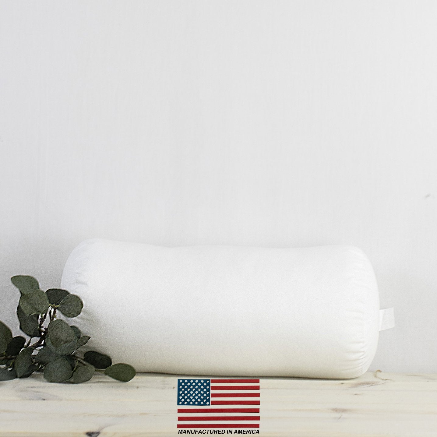 8x50 bolster insert featuring hypoallergenic polyester fill and durable woven cotton blend fabric, ideal for decorative pillows.