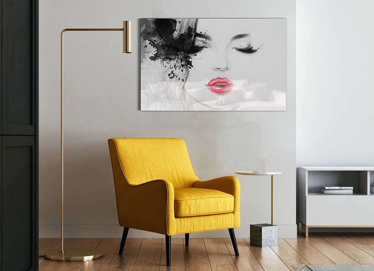 A vibrant glass print titled A Splash Of Colour, showcasing modern art with bright colors and a sleek design, perfect for home decor.