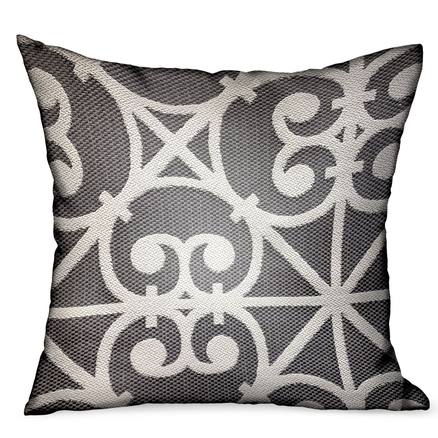 Abalone Truffle Gray Chevron Luxury Throw Pillow showcasing a stylish chevron pattern in gray, perfect for indoor and outdoor decor.