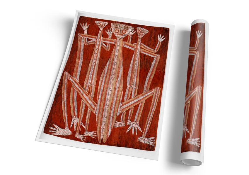 Aboriginal Kubarkku poster on high-quality canvas showcasing vibrant colors and intricate designs.